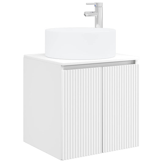 vidaXL Επιτοίχιος νιπτήρας βανίλιας Λευκό 49,5 x 44,5 x 65,5 εκ