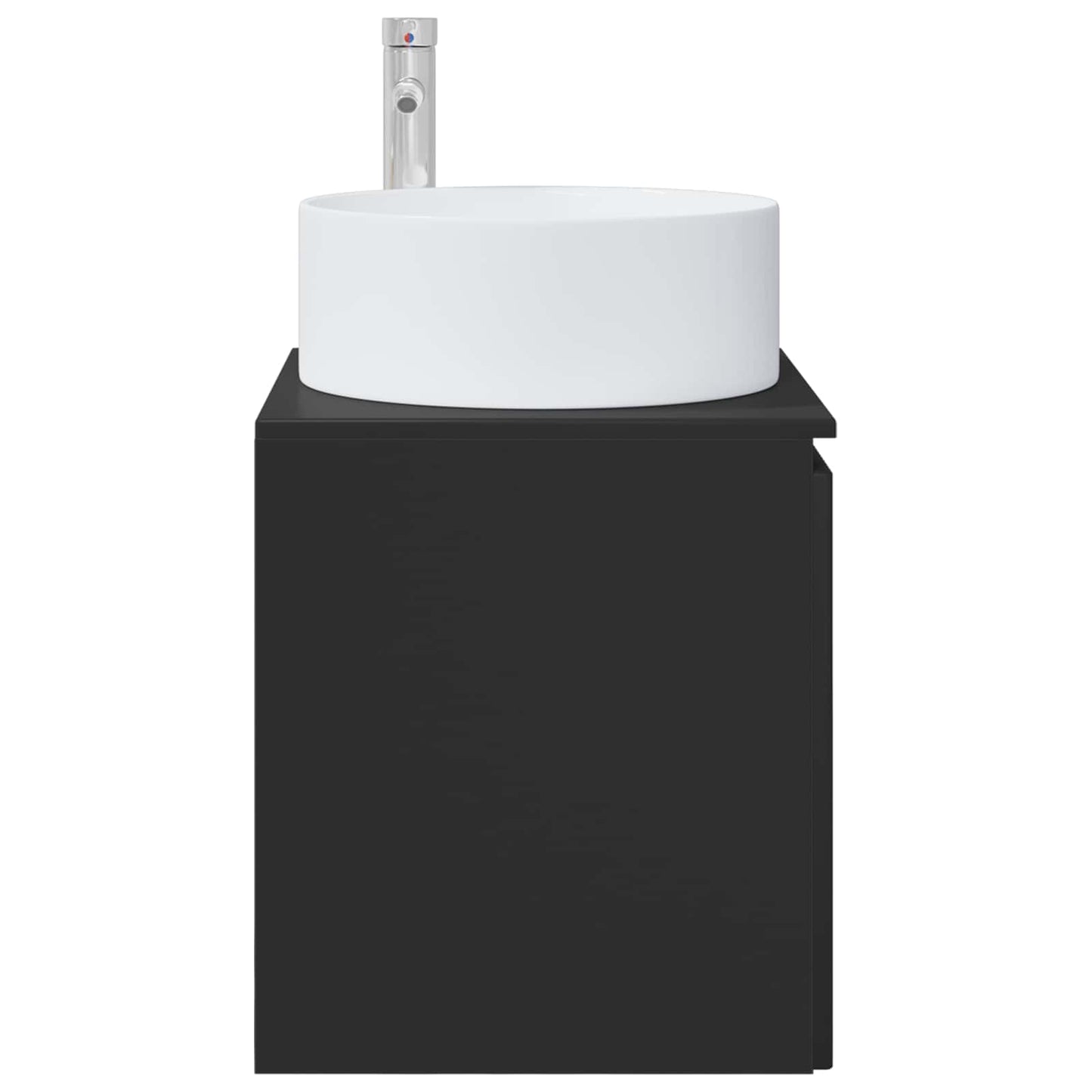vidaXL Επιτοίχιος νιπτήρας βανίλιας Μαύρο 49,5 x 44,5 x 65,5 εκ