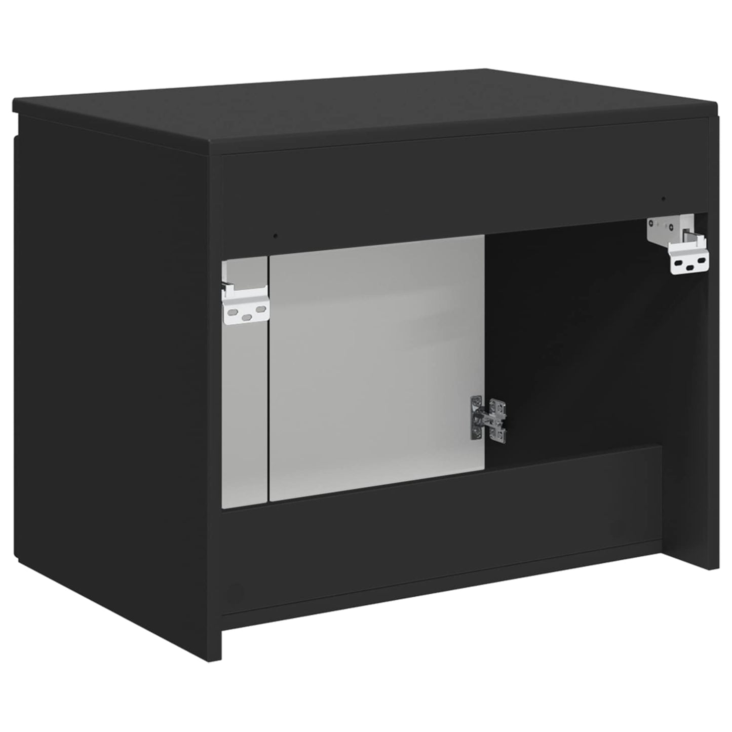 vidaXL Τοίχου Ντουλάπα Μπάνιου Μαύρο 62,5 x 44,5 x 50 εκ.