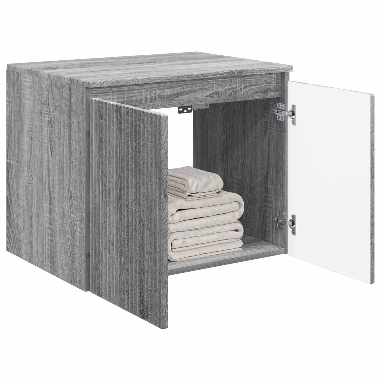 vidaXL Τοίχου Ντουλάπα Μπάνιου Γκρι Sonoma 62,5 x 44,5 x 50 εκ.