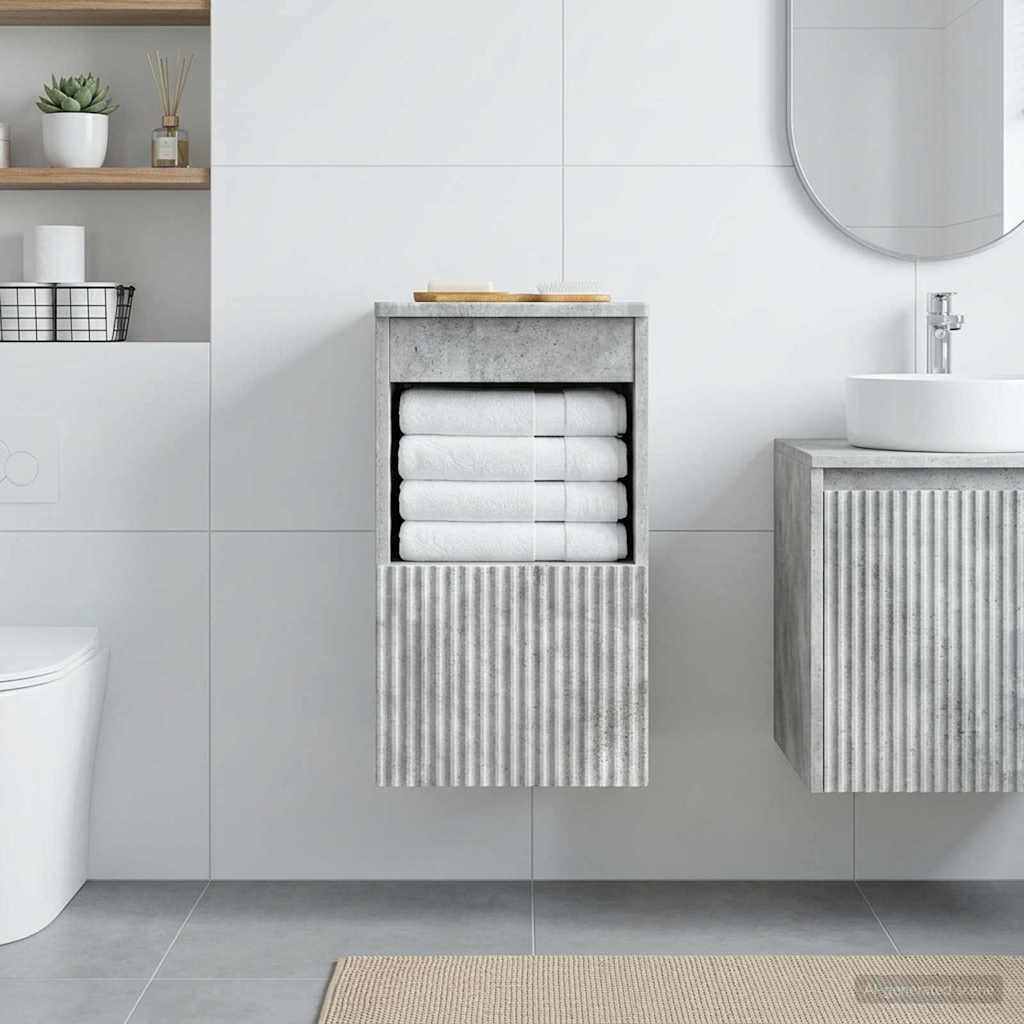 vidaXL Ντουλάπι Μπάνιου Γκρι Σκυροδέματος 30 x 44,5 x 50 εκ.