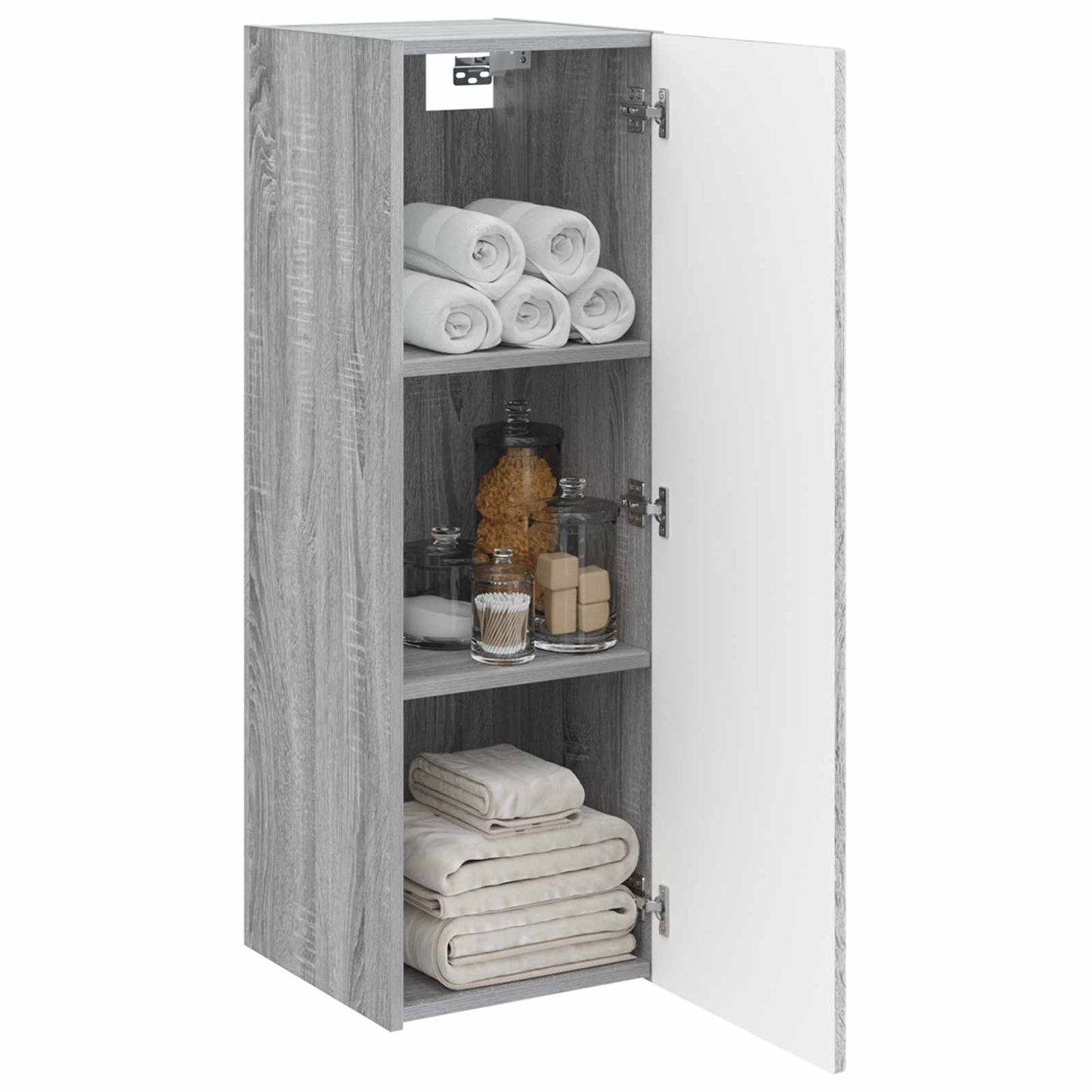 vidaXL Τοίχου Ντουλάπα Μπάνιου Γκρι Sonoma 33 x 34,5 x 100 εκ