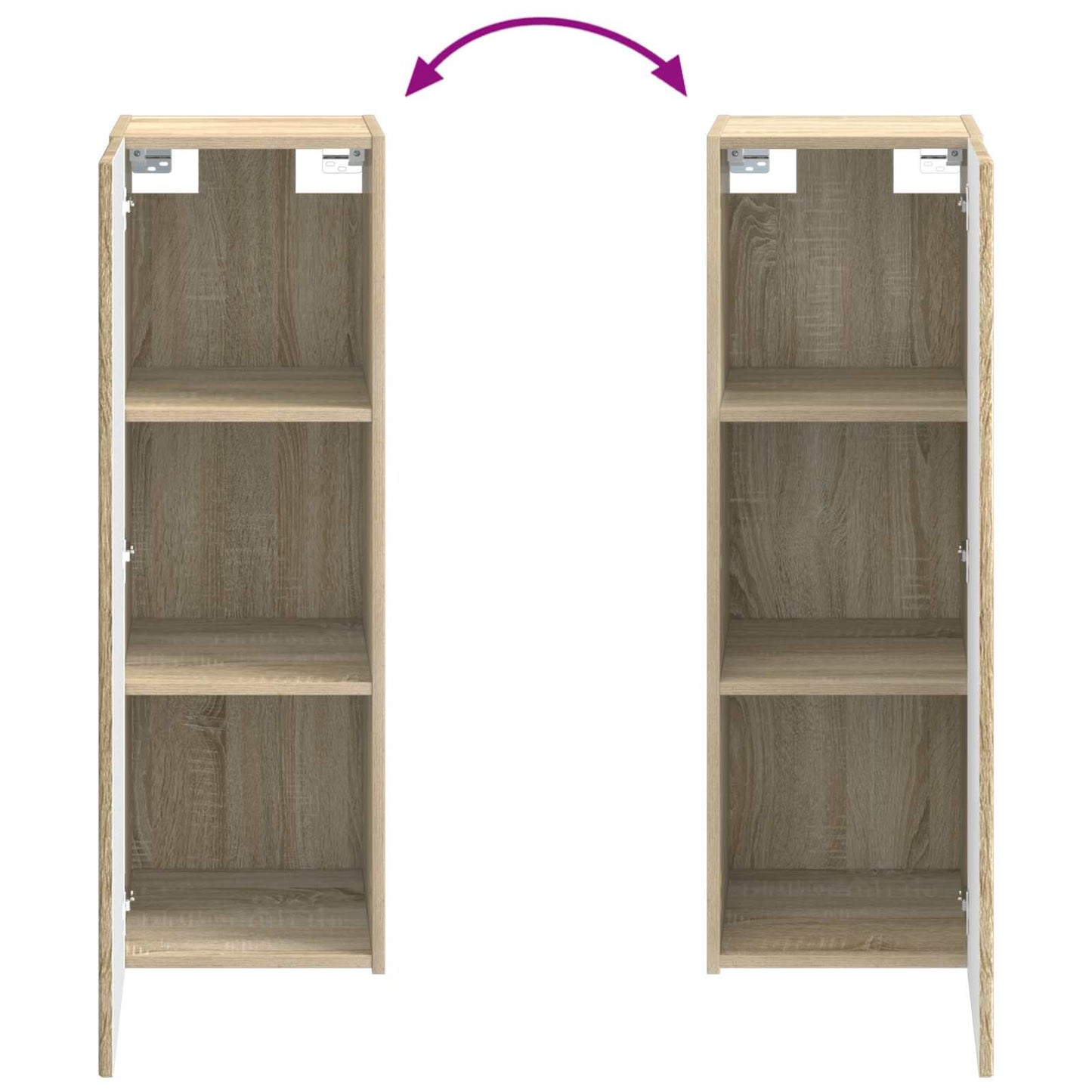 vidaXL Τοίχου Ντουλάπα Μπάνιου Sonoma Δρυς 33 x 34,5 x 60 εκ