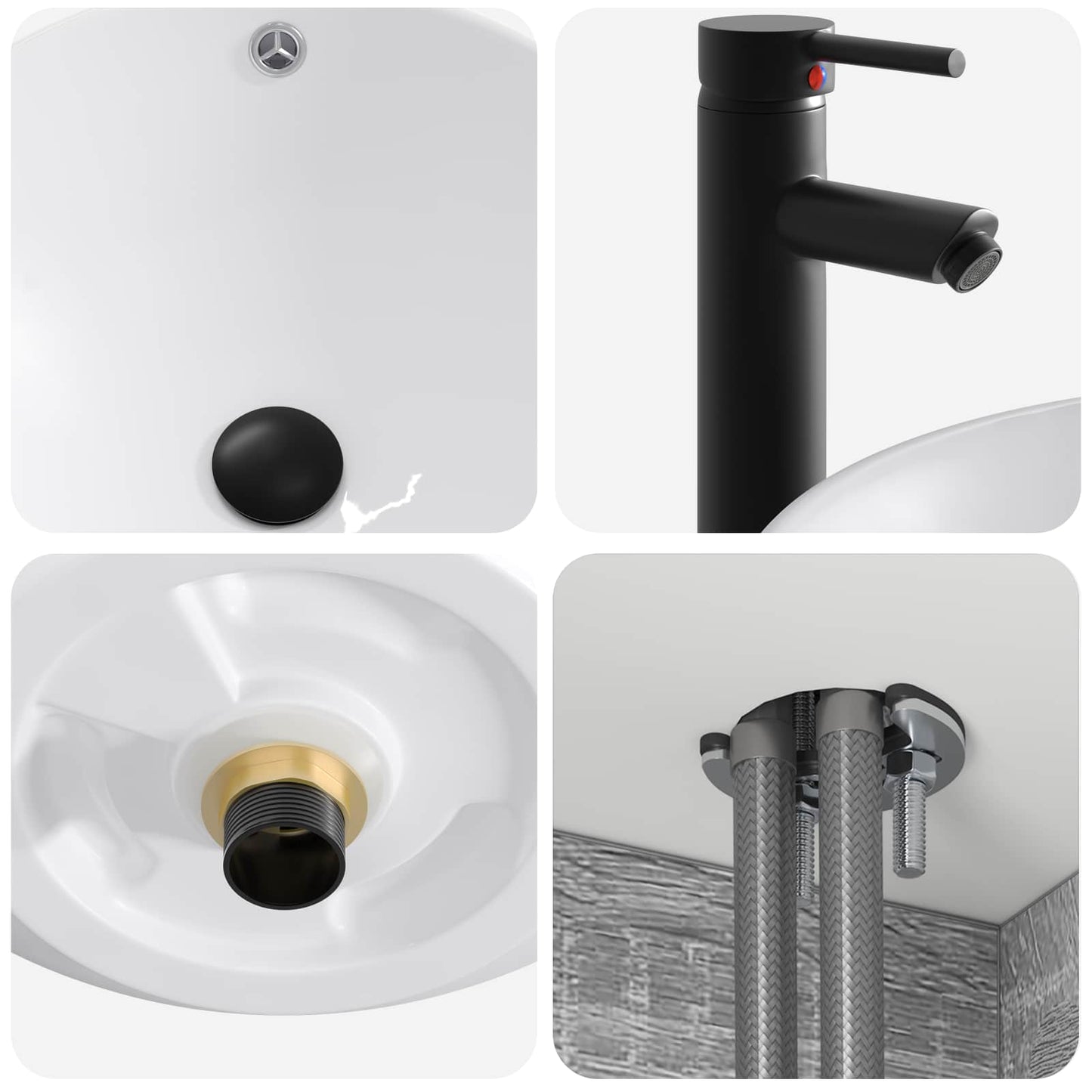vidaXL Επιτοίχιος νιπτήρας βανίλιας Γκρι Sonoma 39 x 35 x 63 εκ