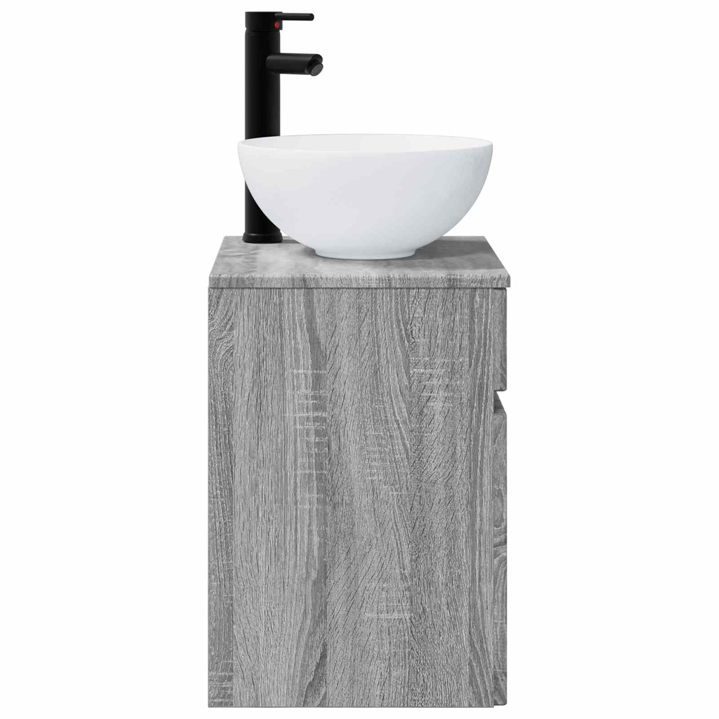 vidaXL Επιτοίχιος νιπτήρας βανίλιας Γκρι Sonoma 39 x 35 x 63 εκ