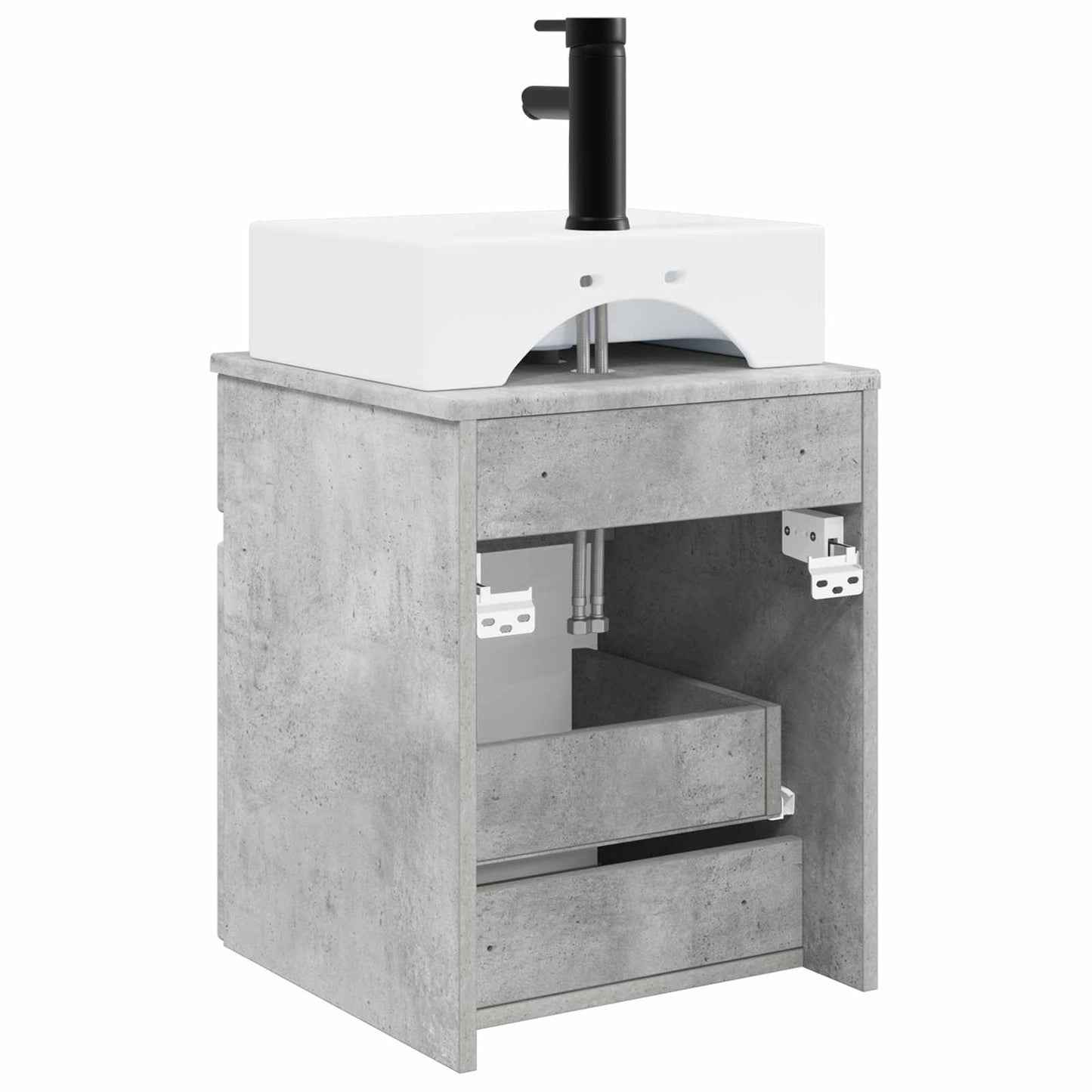 vidaXL Νιπτήρας Τοίχου Γκρι Σκυροδέματος 39 x 41 x 62,5 εκ