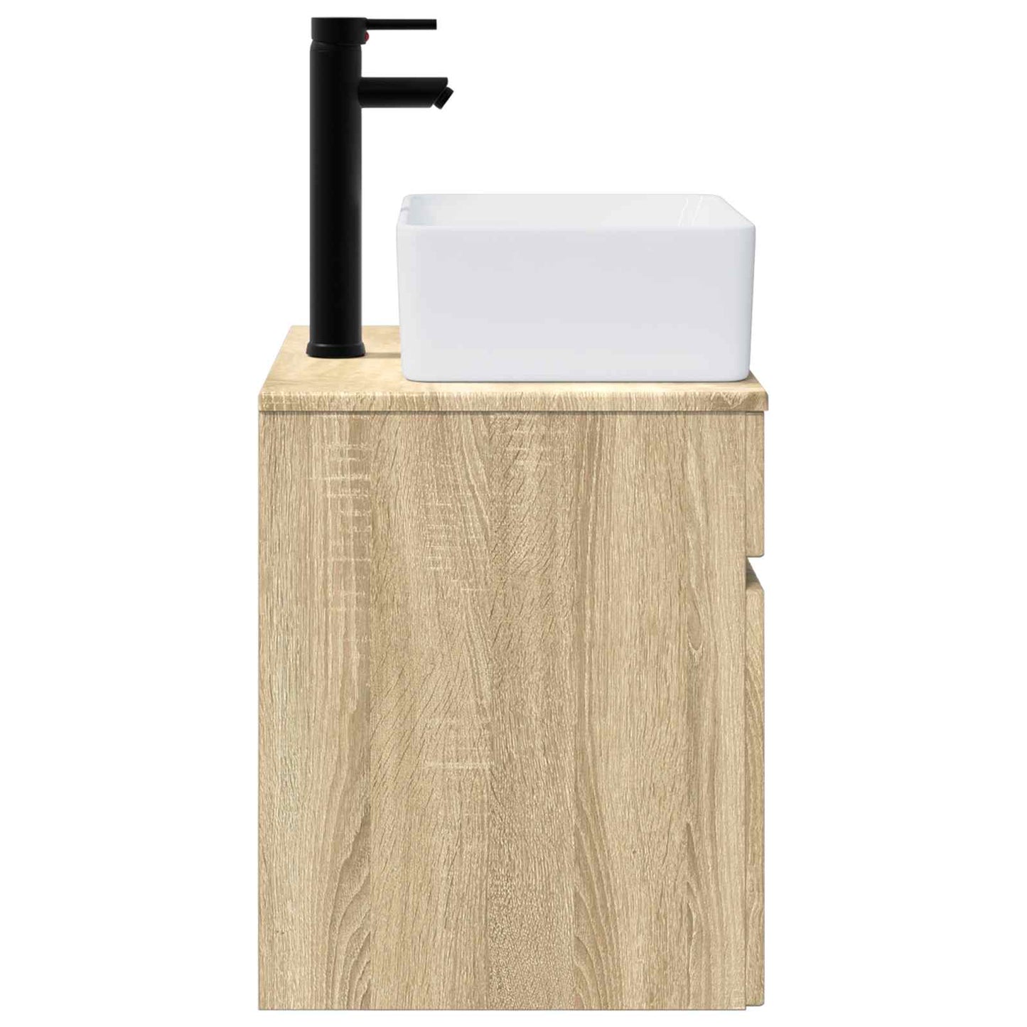 vidaXL Επιτοίχιος νιπτήρας βανίλιας Sonoma Δρυς 49 x 41 x 63 εκ.