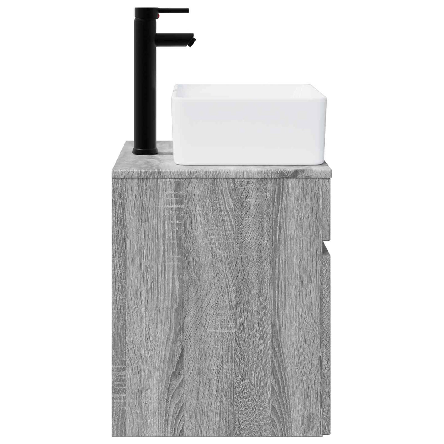 vidaXL Επιτοίχιος νιπτήρας βανίλιας Γκρι Sonoma 49 x 41 x 63 εκ.