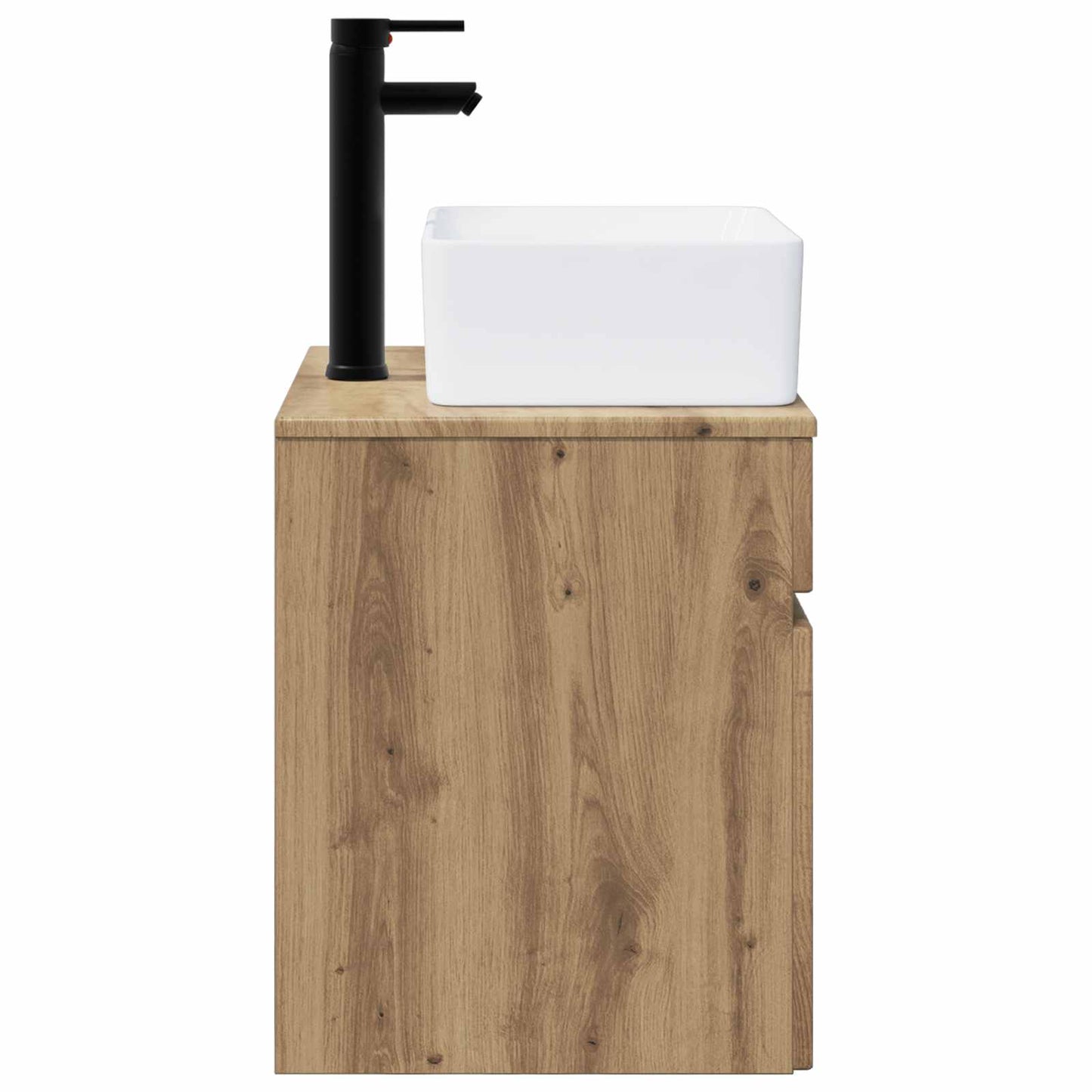 vidaXL Επιτοίχιος νιπτήρας βανίλιας Artisan Δρυς 49 x 41 x 63 εκ.