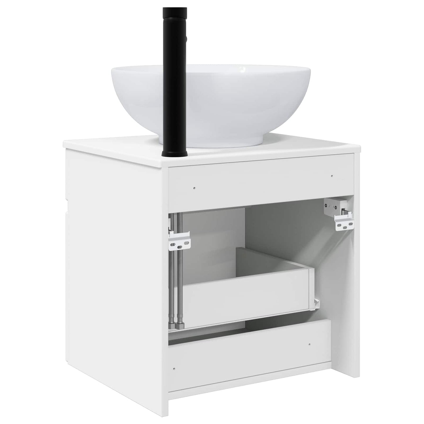 vidaXL Επιτοίχιος νιπτήρας βανίλιας Λευκό 49 x 44,5 x 66,5 εκ