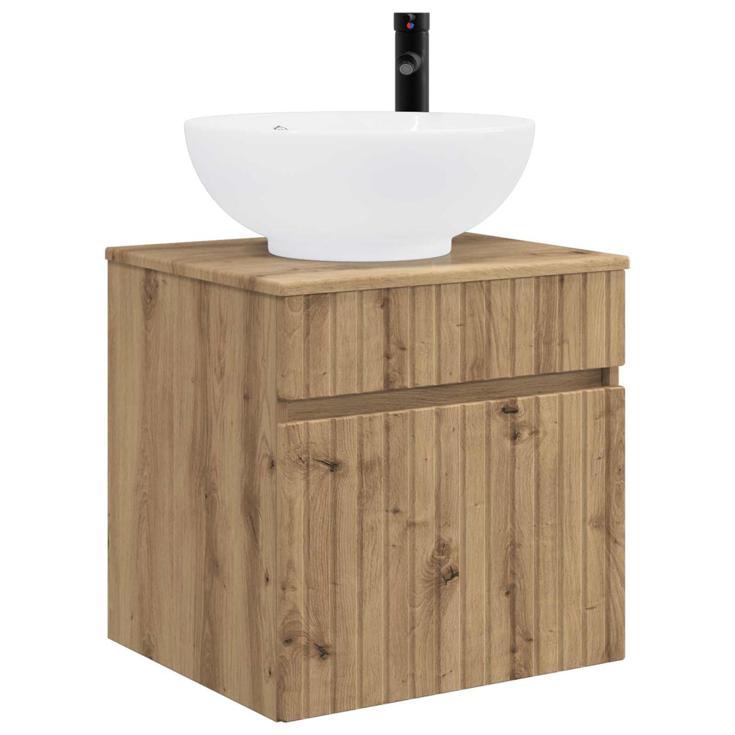 vidaXL Επιτοίχιος νιπτήρας βανίλιας Artisan Δρυς 49 x 44,5 x 66,5 εκ