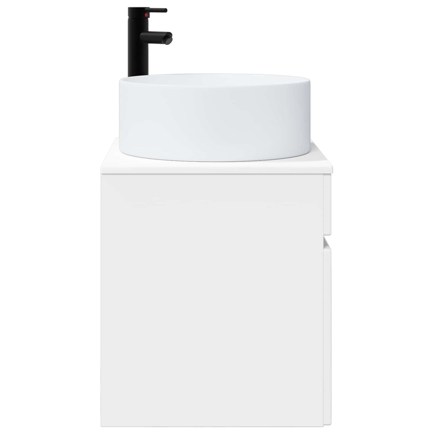 vidaXL Επιτοίχιος νιπτήρας βανίλιας Λευκό 49 x 44,5 x 65,5 εκ