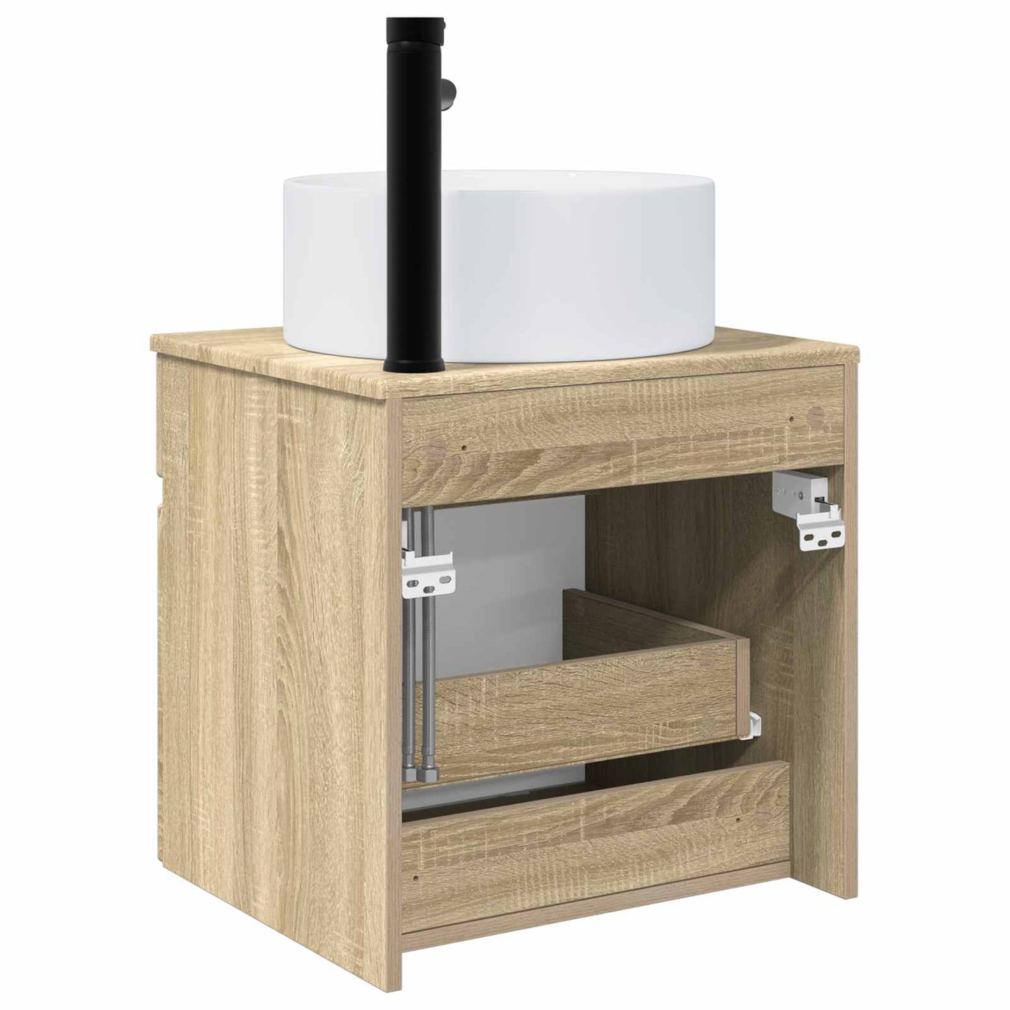 vidaXL Επιτοίχιος νιπτήρας βανίλιας Sonoma Δρυς 49 x 44,5 x 65,5 εκ