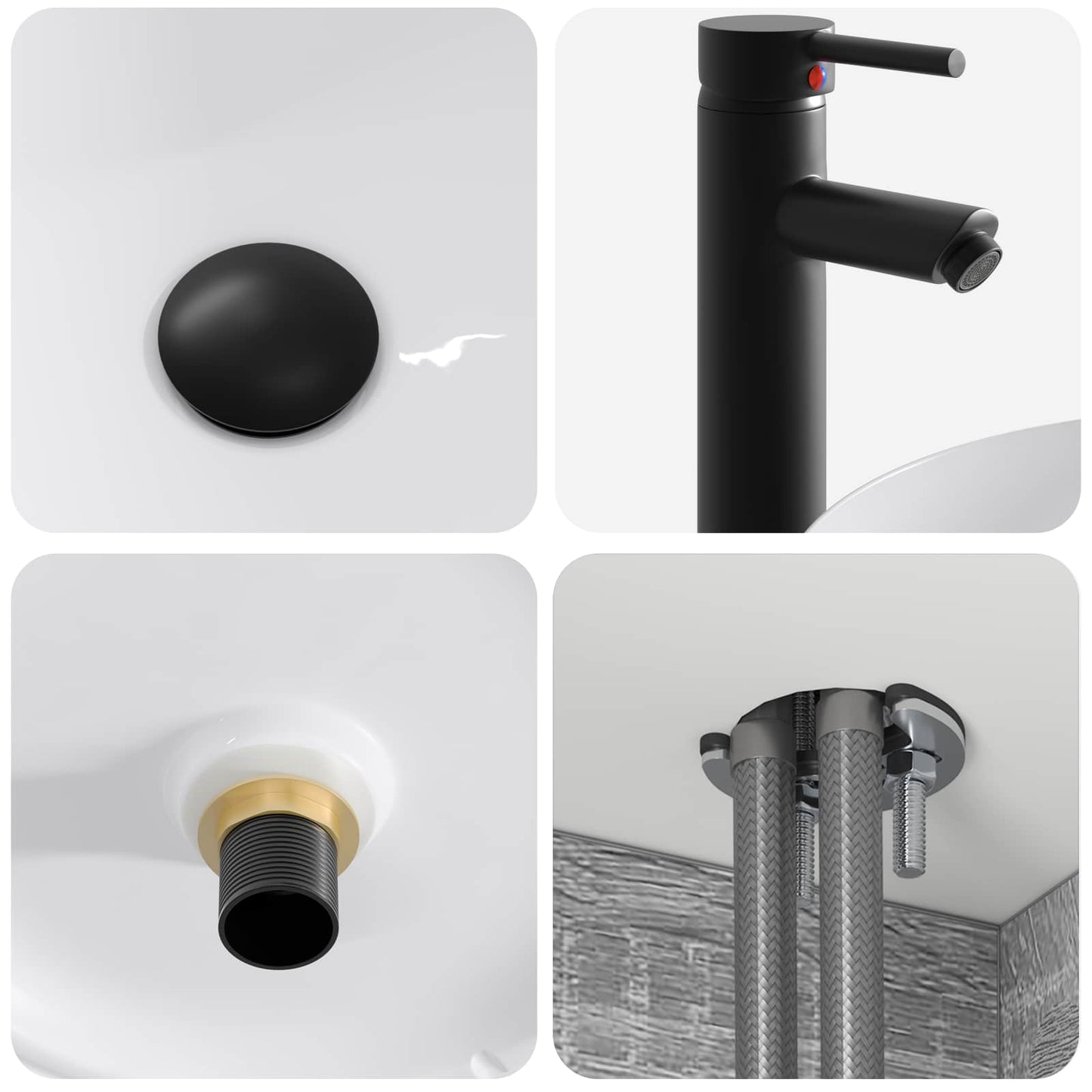 vidaXL Επιτοίχιος νιπτήρας βανίλιας Γκρι Sonoma 49 x 44,5 x 65,5 εκ