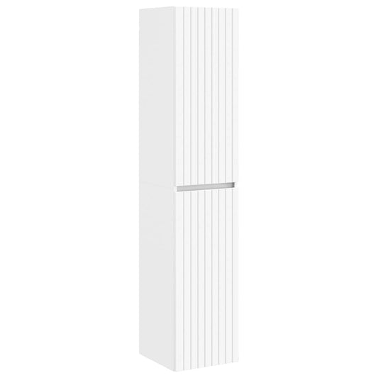 vidaXL Τοίχου Ντουλάπα Μπάνιου Λευκό 33 x 34,5 x 160 εκ