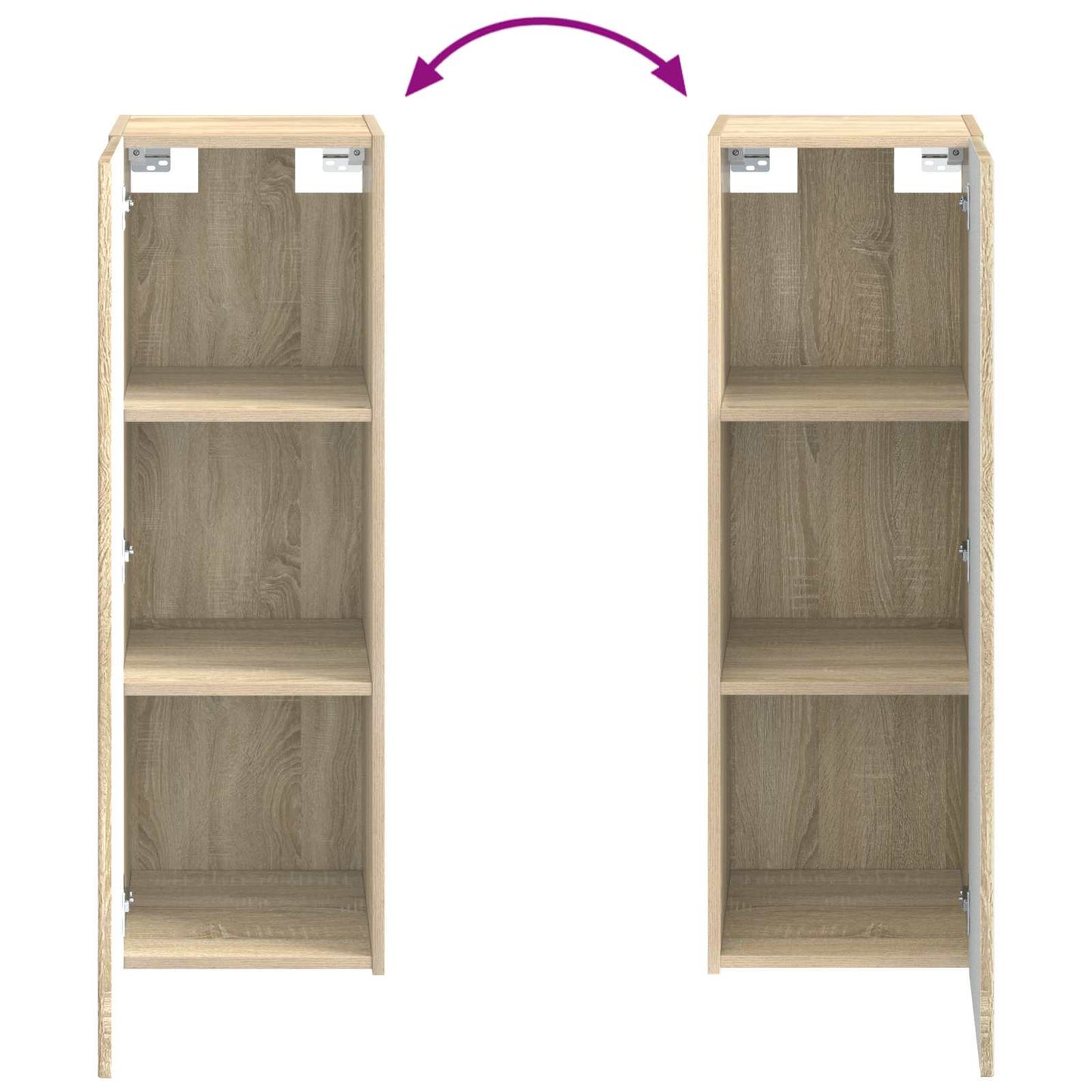 vidaXL Τοίχου Ντουλάπα Μπάνιου Sonoma Δρυς 33 x 34,5 x 100 εκ