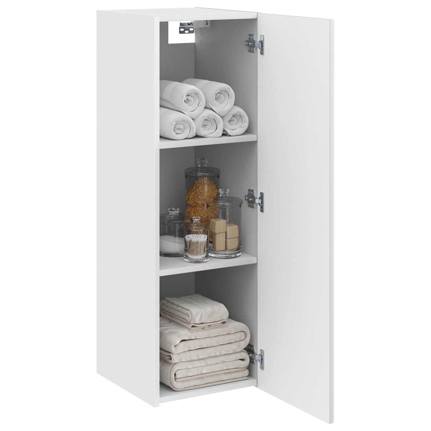 vidaXL Τοίχου Ντουλάπα Μπάνιου Λευκό 33 x 34,5 x 60 εκ