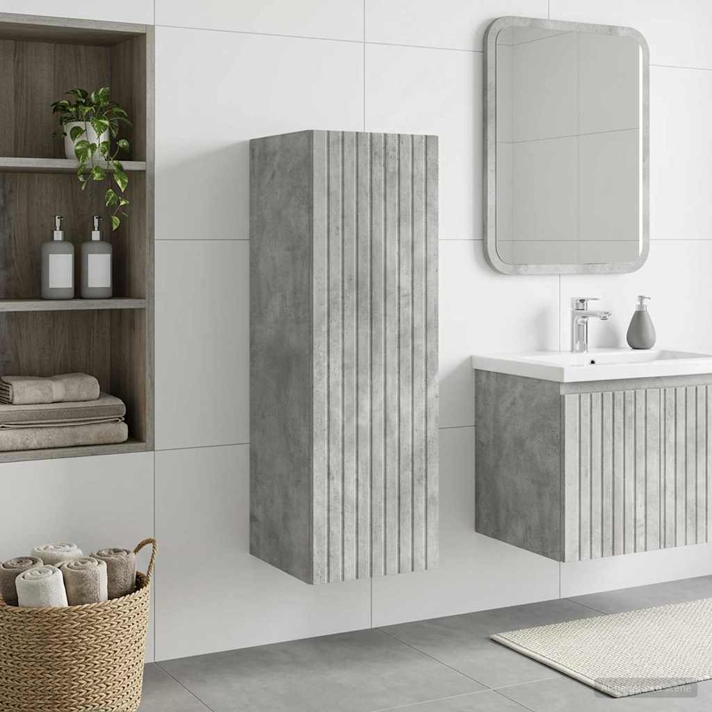 vidaXL Τοίχου Ντουλάπα Μπάνιου Γκρι Σκυροδέματος 33 x 34,5 x 60 εκ