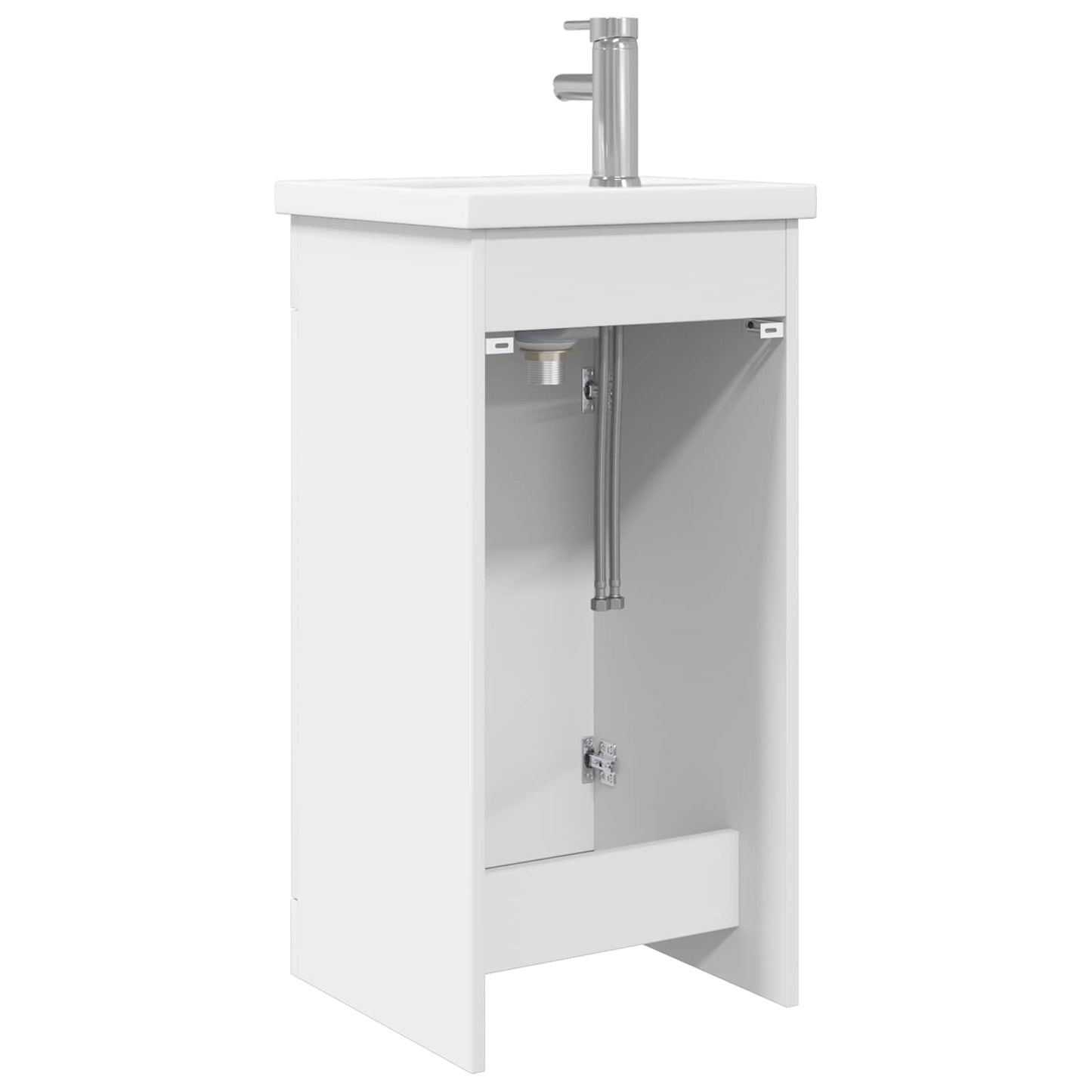 vidaXL Καθρέφτης μπάνιου με νιπτήρα Λευκό 42 x 40 x 84,5 εκ
