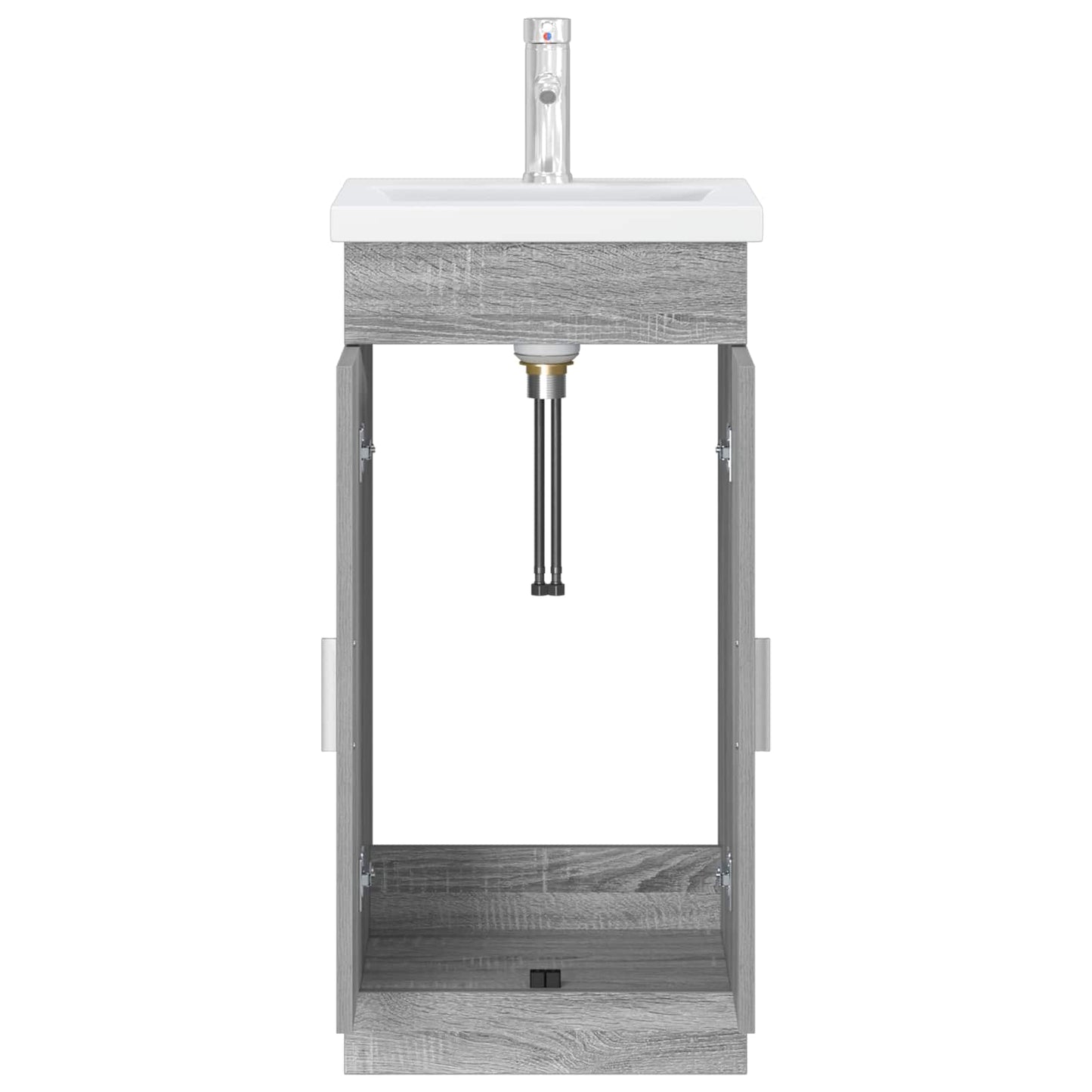 vidaXL Καθρέφτης μπάνιου με νιπτήρα Γκρι Sonoma 42 x 40 x 84,5 εκ