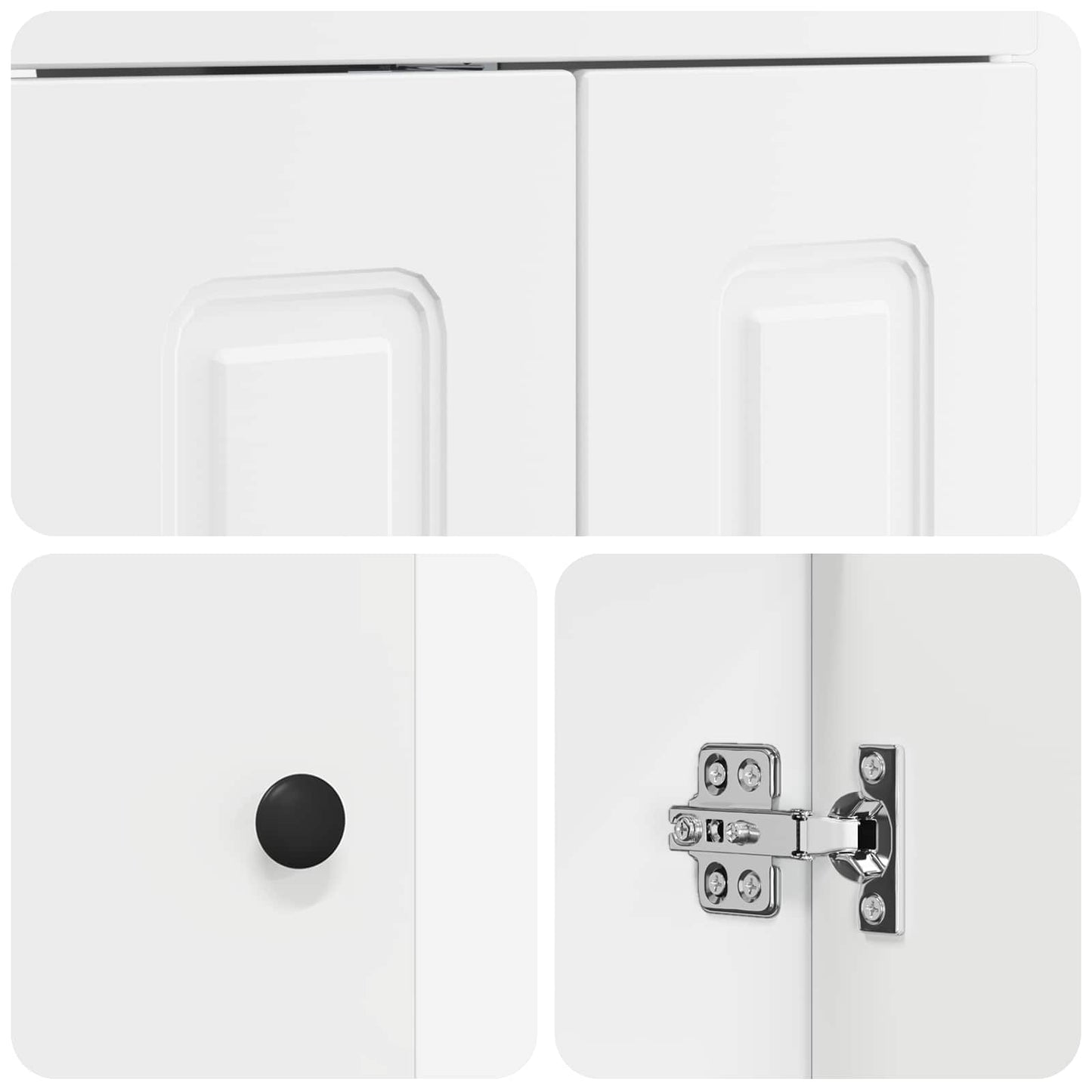 vidaXL Ντουλάπι Κάτω από τον Νιπτήρα Λευκό 56 x 37,5 x 81 εκ