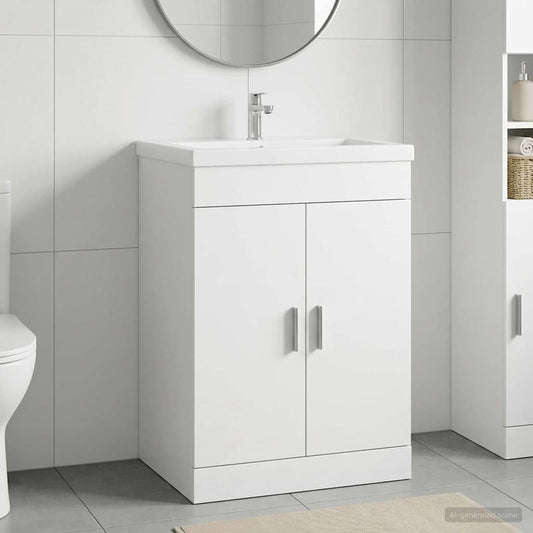 vidaXL Ντουλάπι Κάτω από τον Νιπτήρα Λευκό 56 x 37,5 x 81 εκ