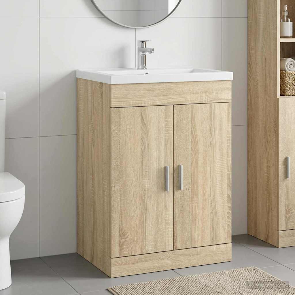 vidaXL Ντουλάπι Κάτω από τον Νιπτήρα Sonoma Δρυς 56 x 37,5 x 81 εκ