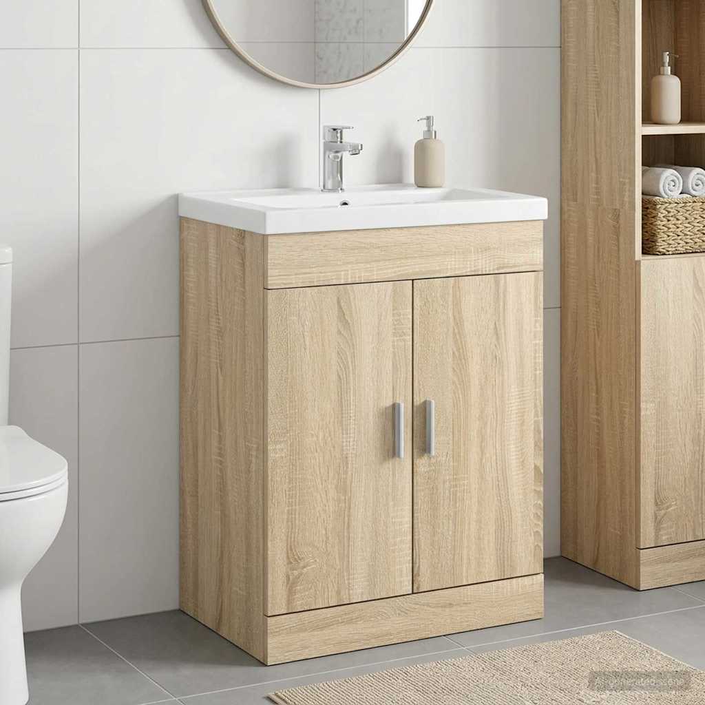 vidaXL Ντουλάπι Κάτω από τον Νιπτήρα Sonoma Δρυς 78,5 x 37,5 x 81 εκ