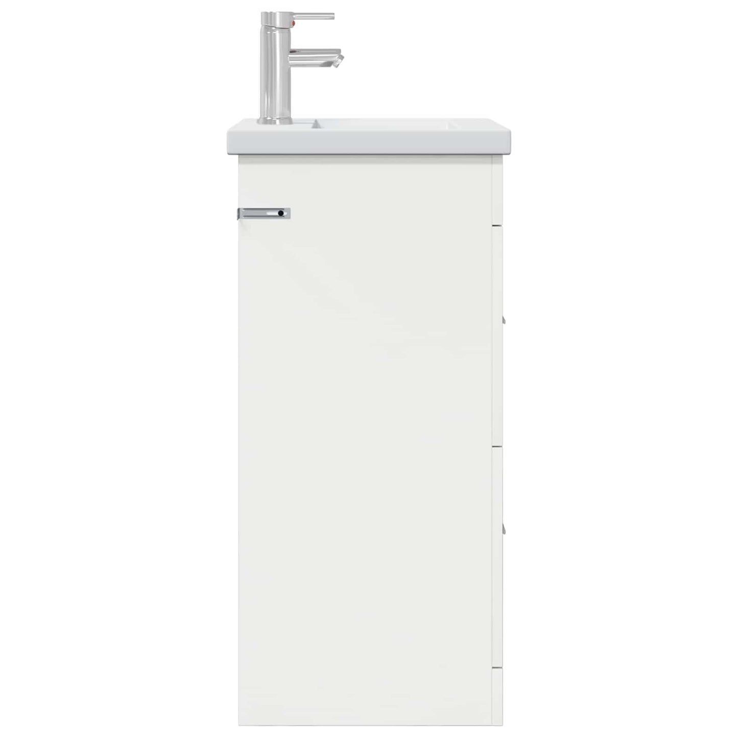 vidaXL Καθρέφτης μπάνιου με νιπτήρα Λευκό 42 x 40 x 84,5 εκ