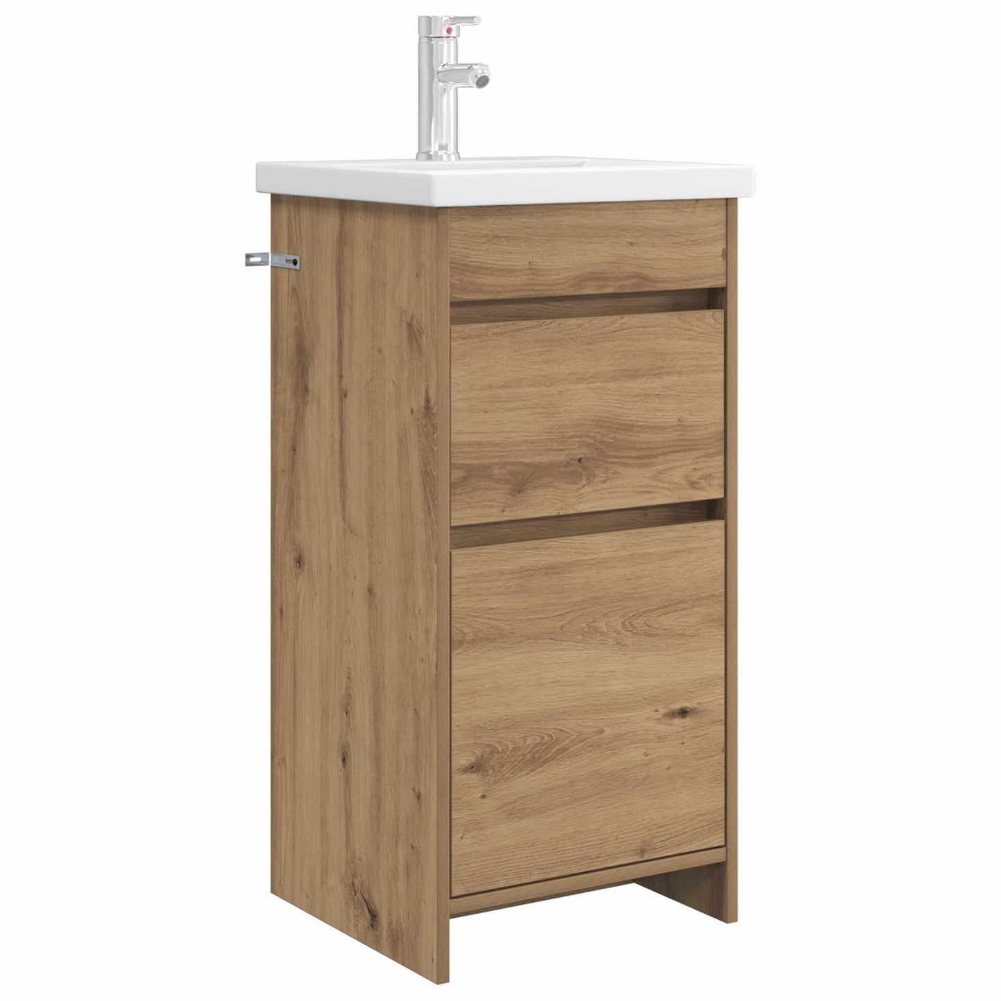 vidaXL Καθρέφτης μπάνιου με νιπτήρα Artisan Δρυς 42 x 40 x 84,5 εκ