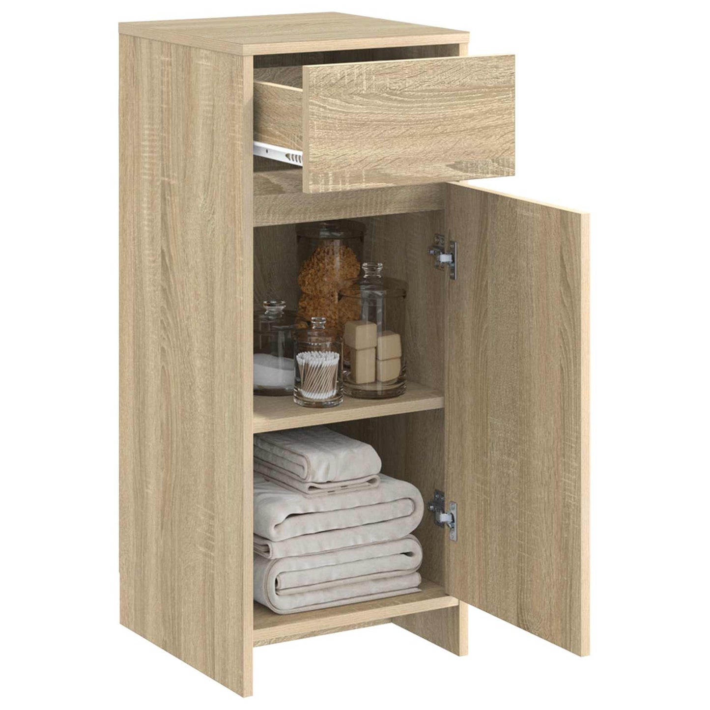 vidaXL Ντουλάπι Μπάνιου Sonoma Δρυς 35 x 36,5 x 85 εκ.