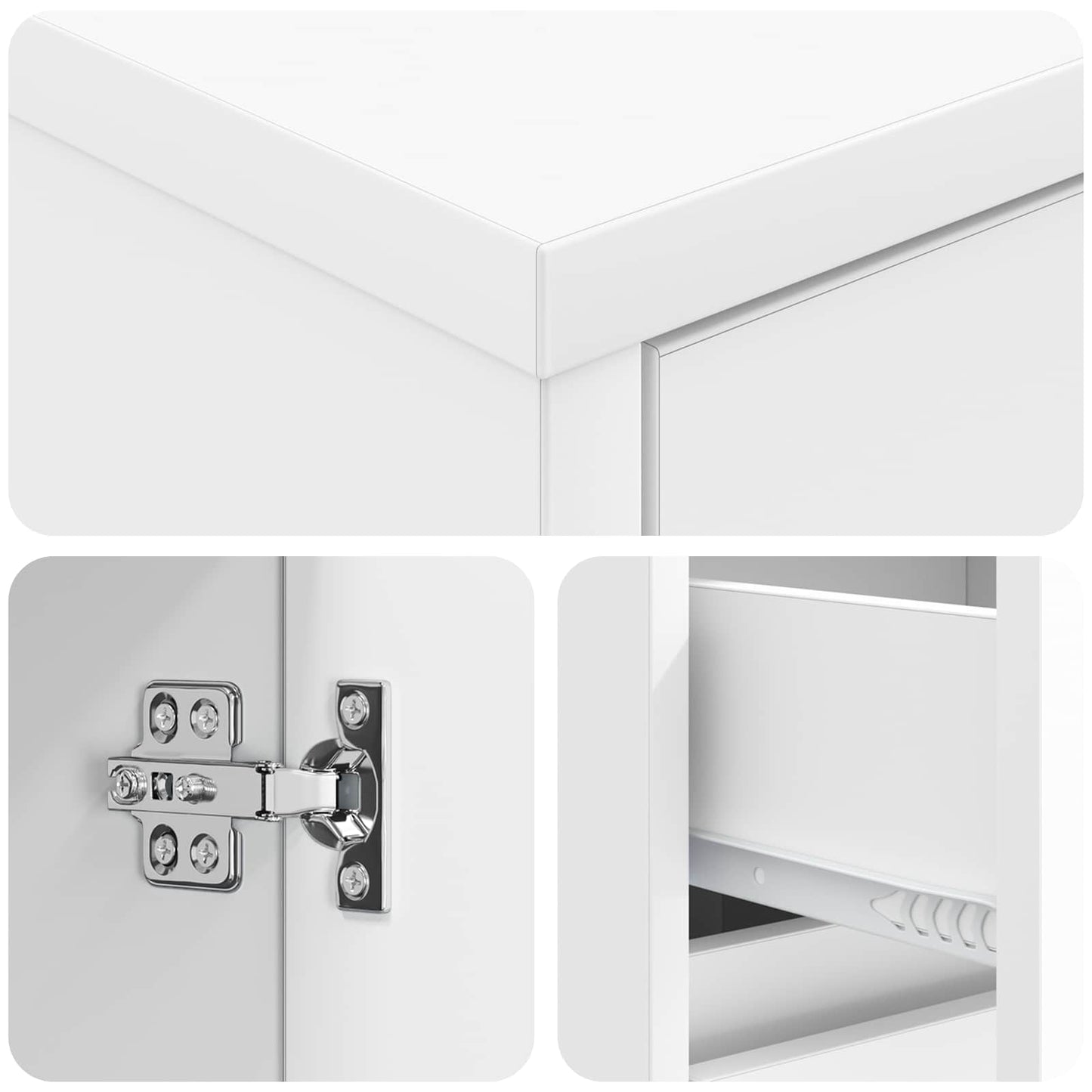 vidaXL Επιτοίχιος νιπτήρας βανίλιας Λευκό 35 x 20 x 81 εκ.