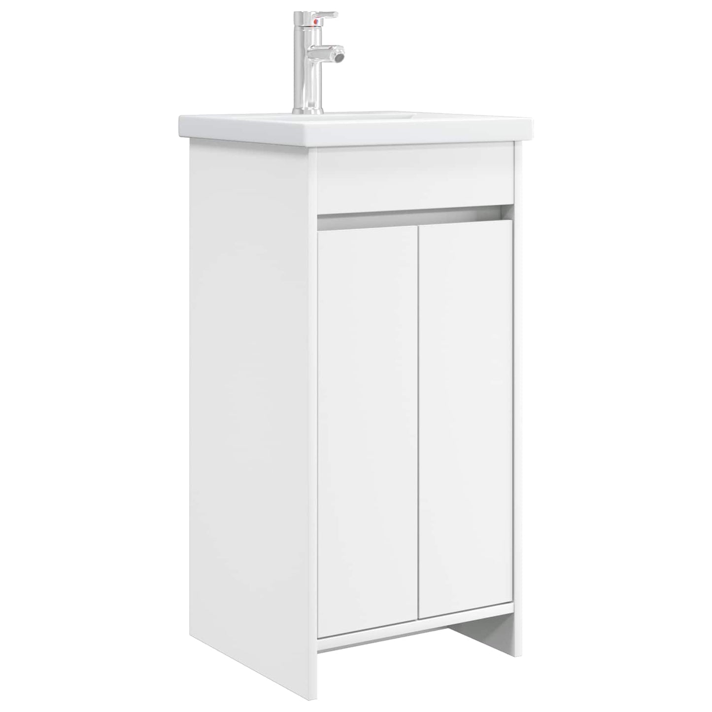 vidaXL Καθρέφτης μπάνιου με νιπτήρα Λευκό 42 x 40 x 84,5 εκ
