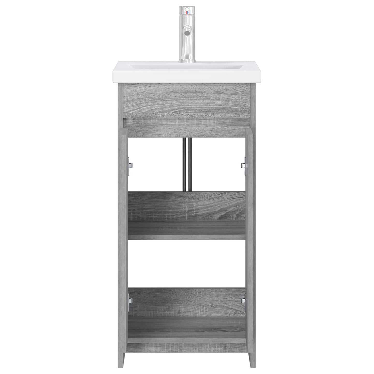 vidaXL Καθρέφτης μπάνιου με νιπτήρα Γκρι Sonoma 42 x 40 x 84,5 εκ