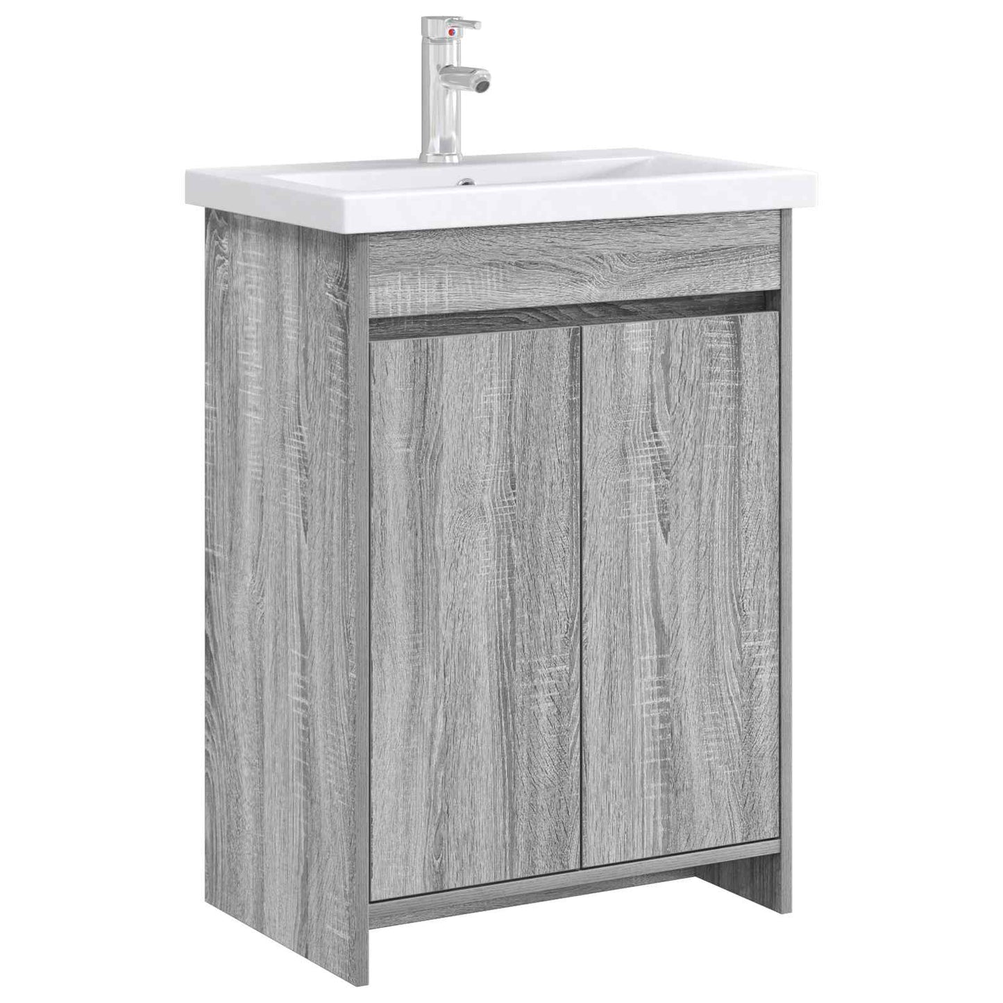 vidaXL Ντουλάπι Κάτω από τον Νιπτήρα Γκρι Sonoma 56 x 37,5 x 81 εκ