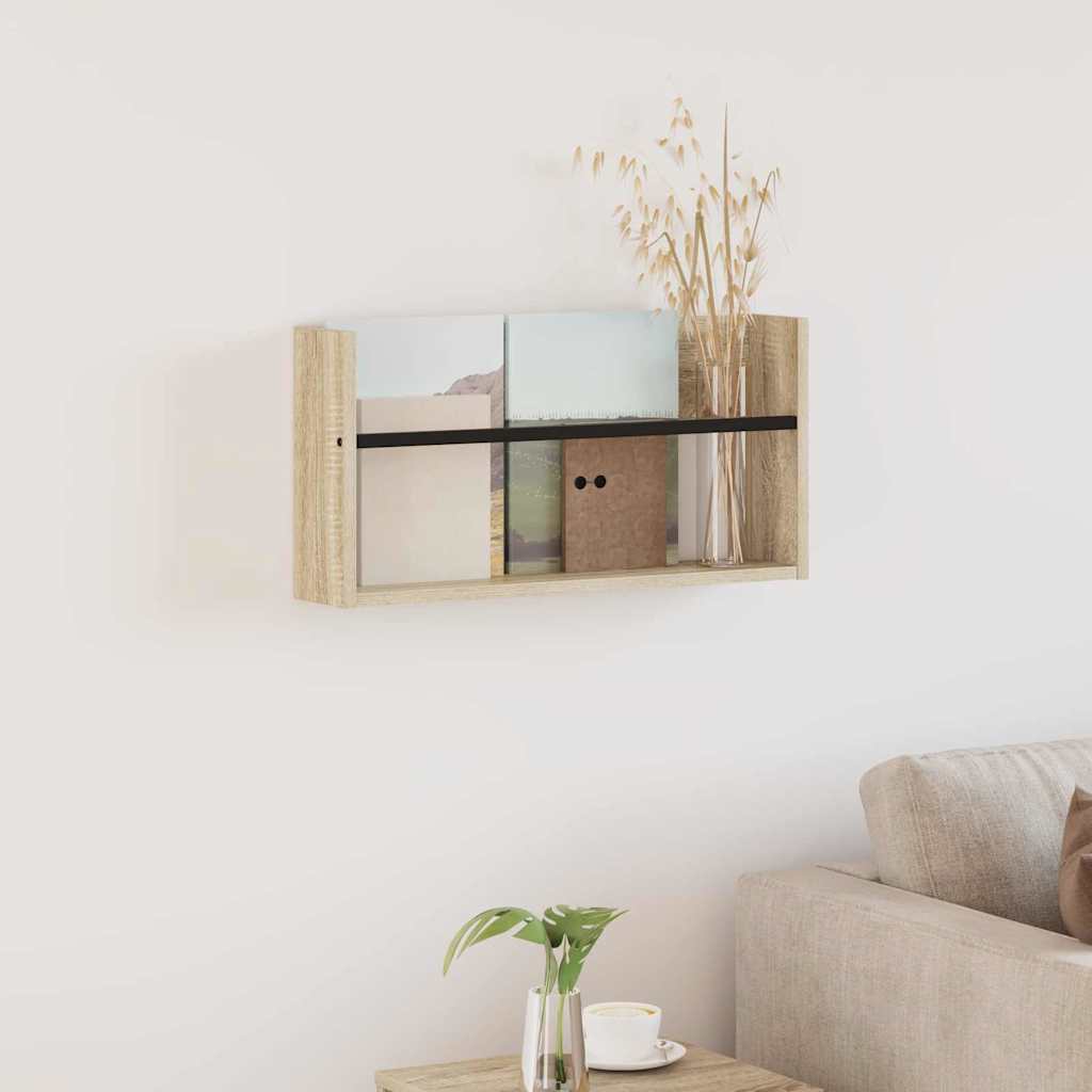 vidaXL Ράφι Περιοδικών Δρύς Sonoma 60 x 12 x 30 εκ Επεξεργασμένο ξύλο