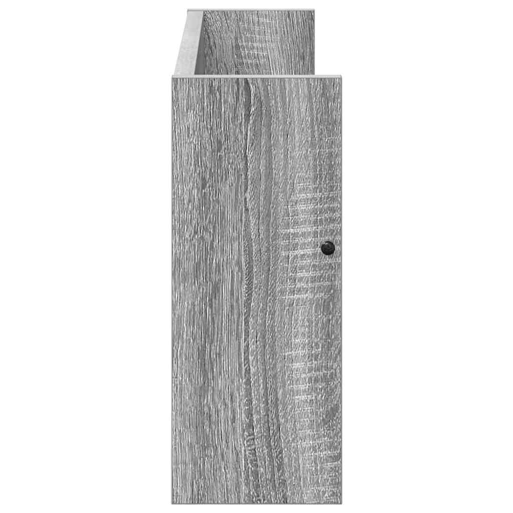 vidaXL Ράφι Περιοδικών με ράφι Επιτοίχιο Γκρίζο Σονομα 60 x 12 x 30 εκ