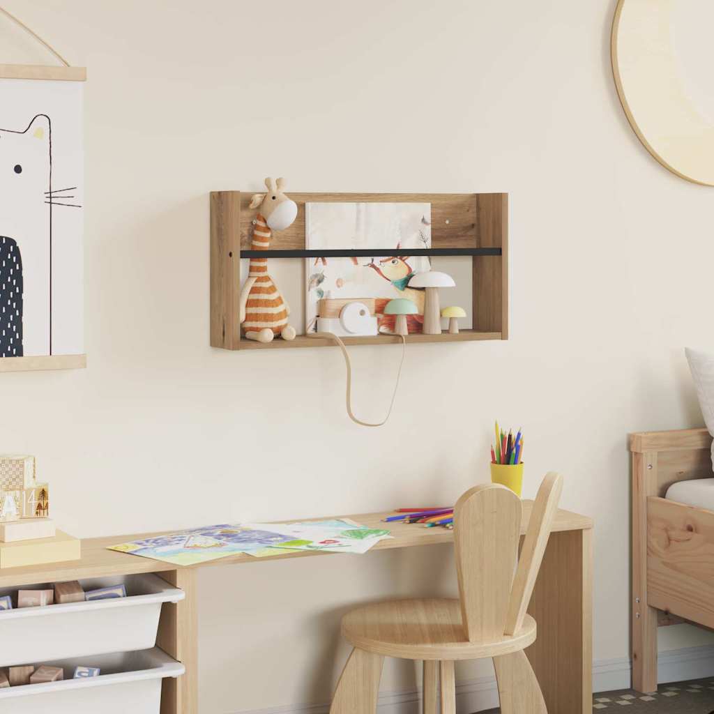 vidaXL Ράφι Περιοδικών Artisan Oak 60 x 12 x 30 εκ Επεξεργασμένο ξύλο