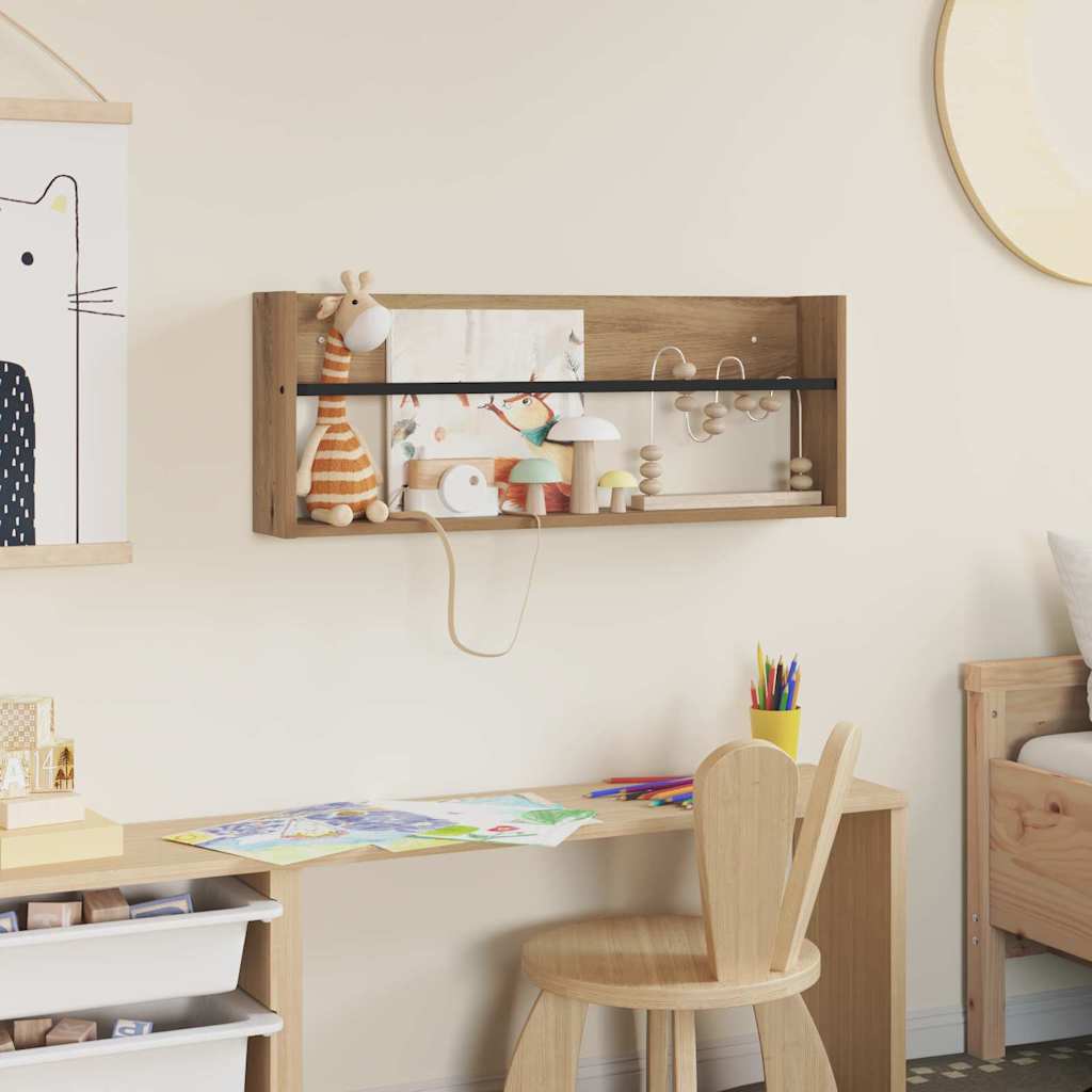 vidaXL Ράφι Περιοδικών Artisan Oak 80 x 12 x 30 εκ Επεξεργασμένο ξύλο