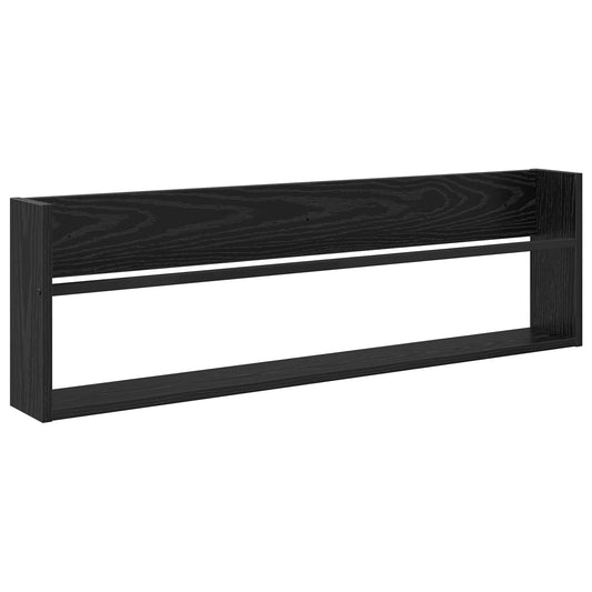vidaXL Ράφι Περιοδικών Μαύρη Οξυά 100 x 12 x 30 εκ Επεξεργασμένο ξύλο