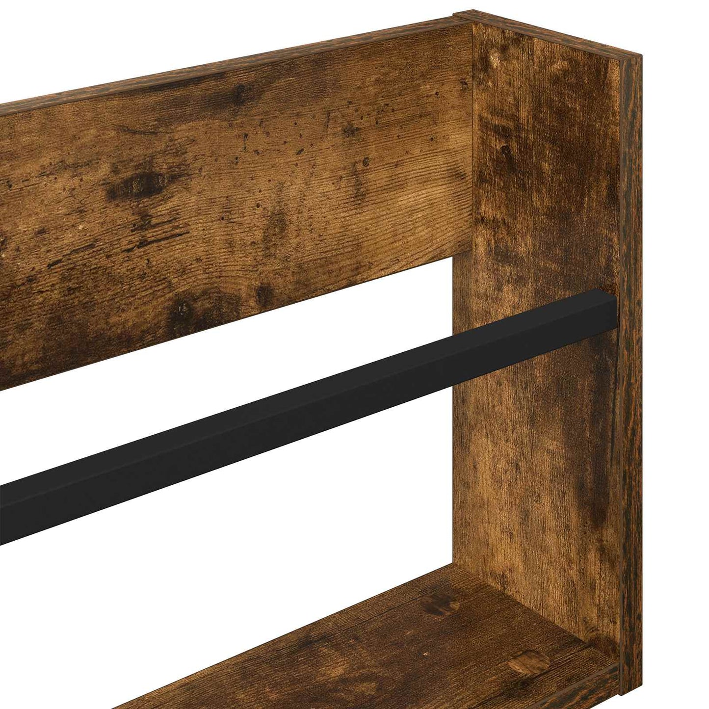 vidaXL Ράφι Περιοδικών με ράφι Καπνιστό Δρύς 100 x 12 x 30 εκ