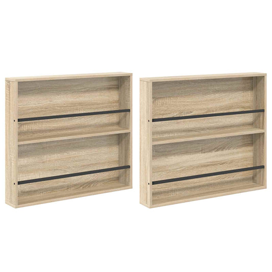 vidaXL Ράφι Περιοδικών με ράφι 2 pcs Δρύς Sonoma 80 x 12 x 70 εκ