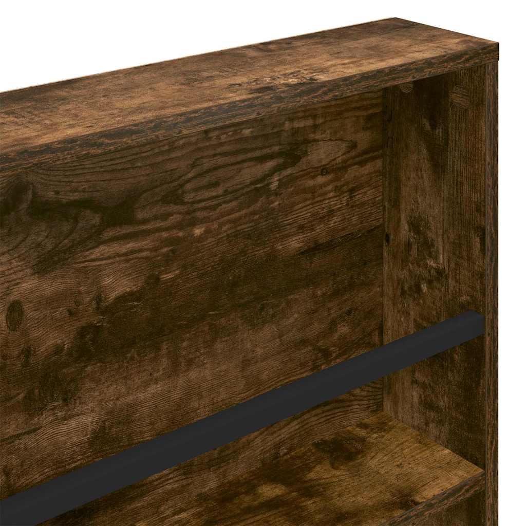 vidaXL Ράφι Περιοδικών με ράφι 2 pcs Καπνιστό Δρύς 80 x 12 x 70 εκ