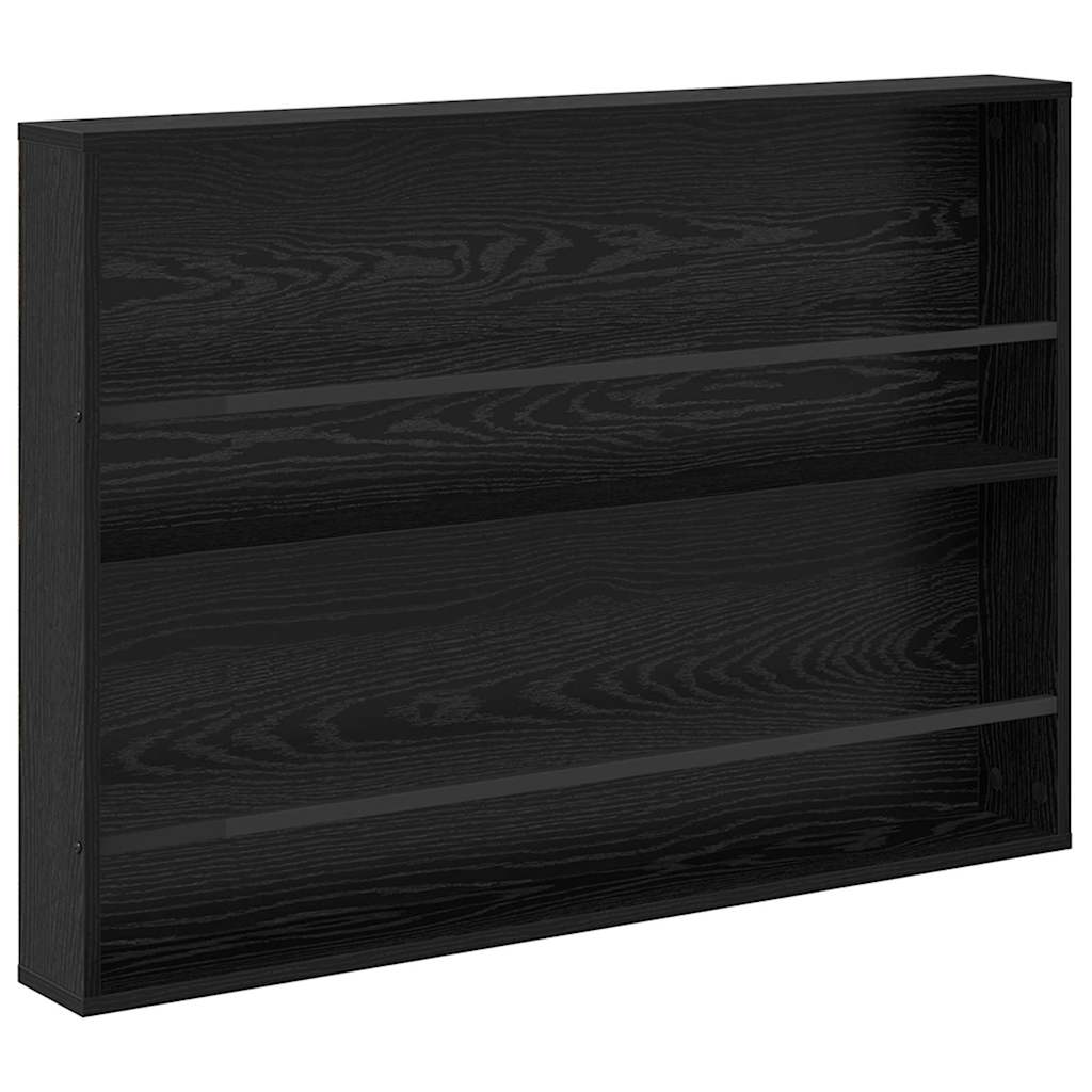 vidaXL Ράφι Περιοδικών με ράφι 2 pcs Μαύρη Οξυά 100 x 12 x 70 εκ