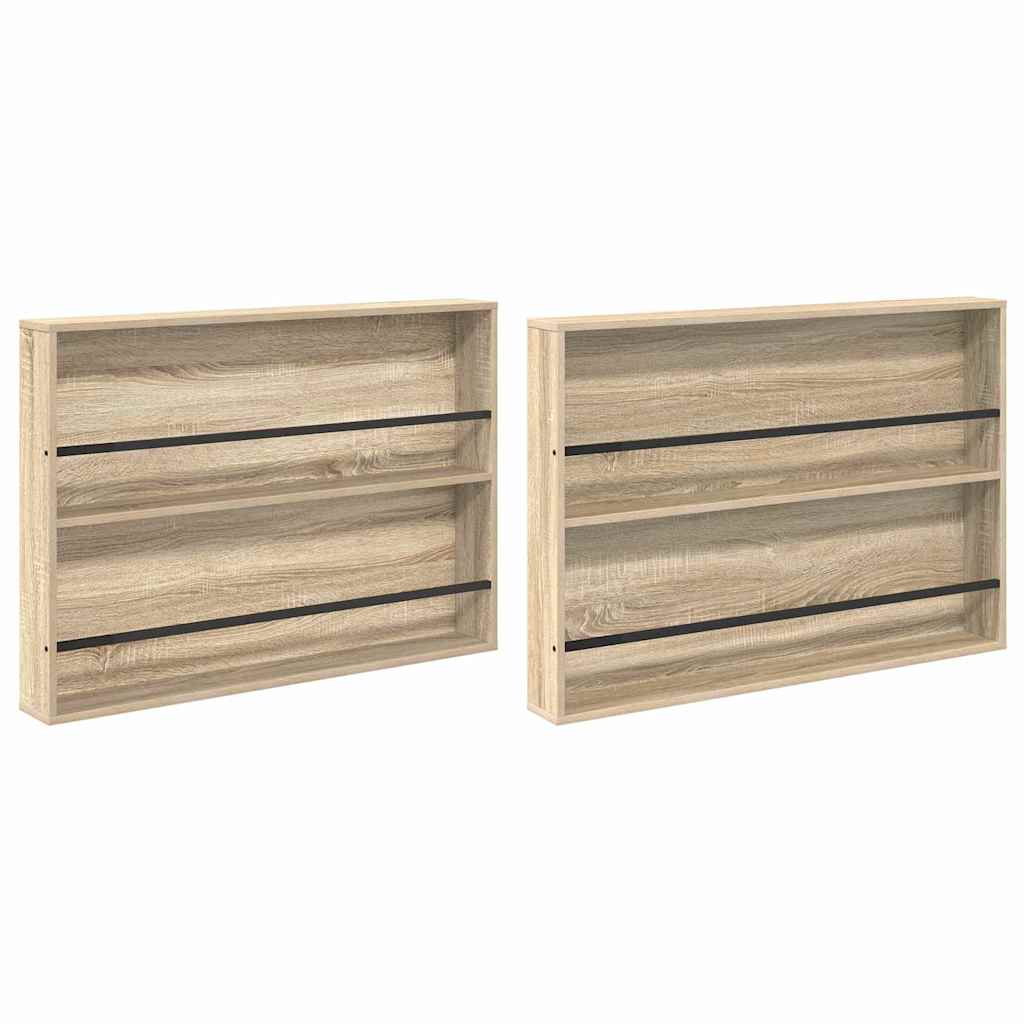 vidaXL Ράφι Περιοδικών με ράφι 2 pcs Δρύς Sonoma 100 x 12 x 70 εκ