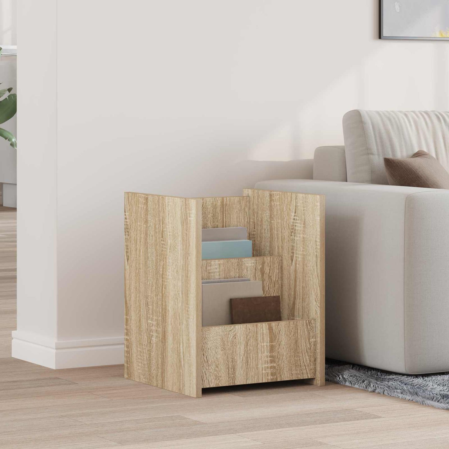 vidaXL Ράφι Περιοδικών Δρύς Sonoma 35 x 35 x 45 εκ Επεξεργασμένο ξύλο