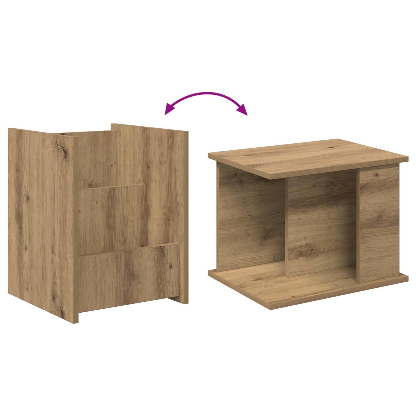 vidaXL Ράφι Περιοδικών Artisan Oak 35 x 35 x 45 εκ Επεξεργασμένο ξύλο