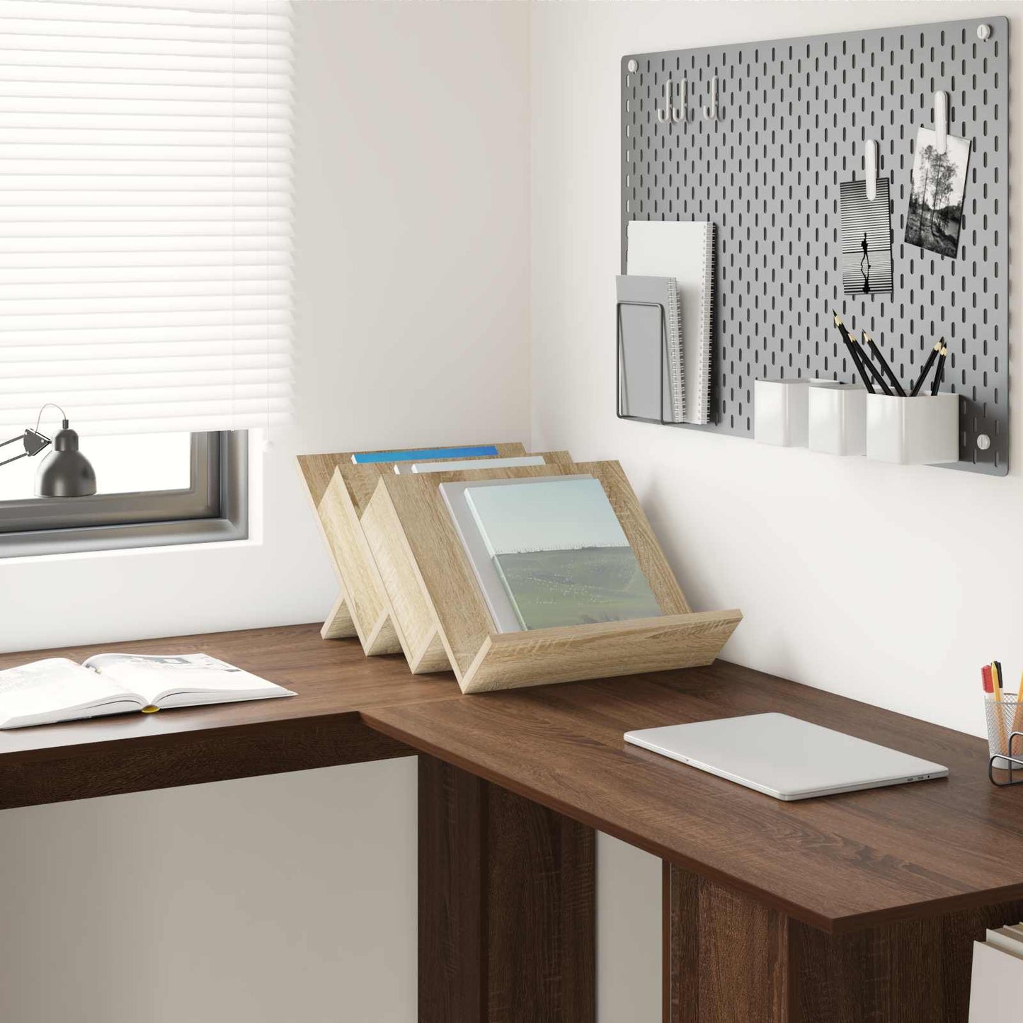 vidaXL Ράφι Περιοδικών με ράφι Δρύς Sonoma 53 x 40 x 28.5 εκ