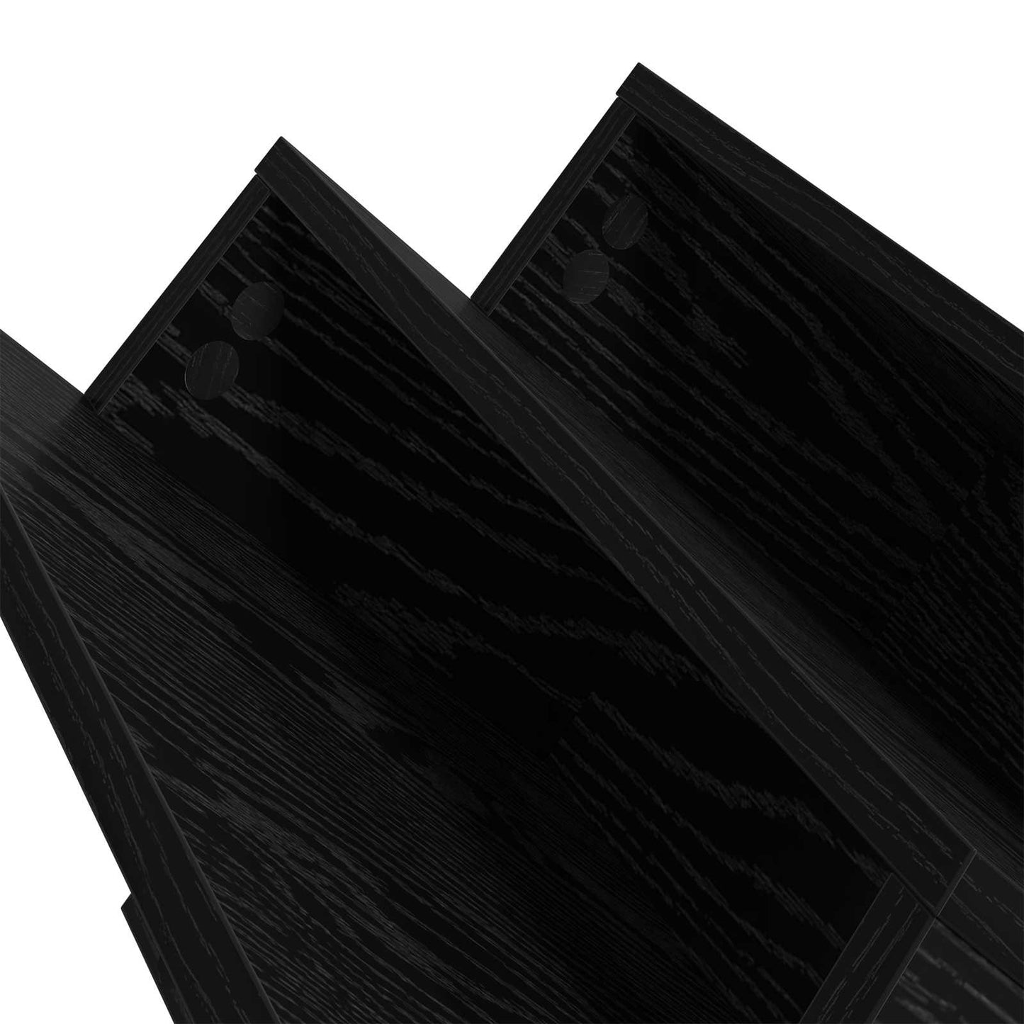 vidaXL Ράφι Περιοδικών Μαύρη Οξυά 65 x 53 x 28,5 εκ Επεξεργασμένο ξύλο