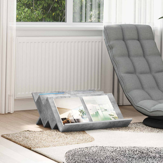 vidaXL Ράφι Περιοδικών με ράφι Γκρι Μπετόν 65 x 53 x 28,5 εκ